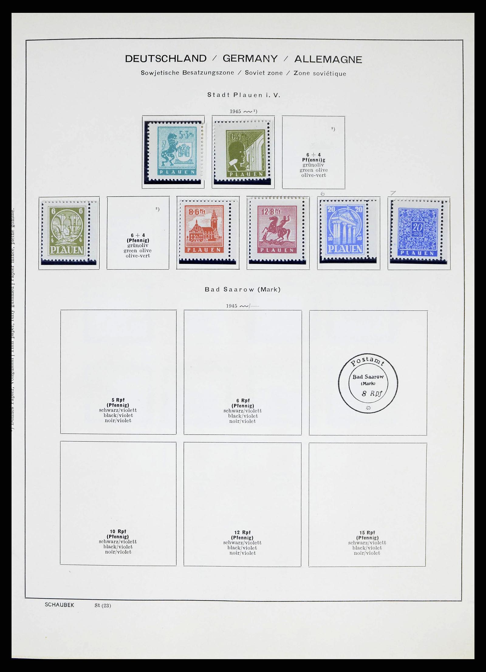 38487 0007 - Stamp collection 38487 Soviet Zone 1945-1949.