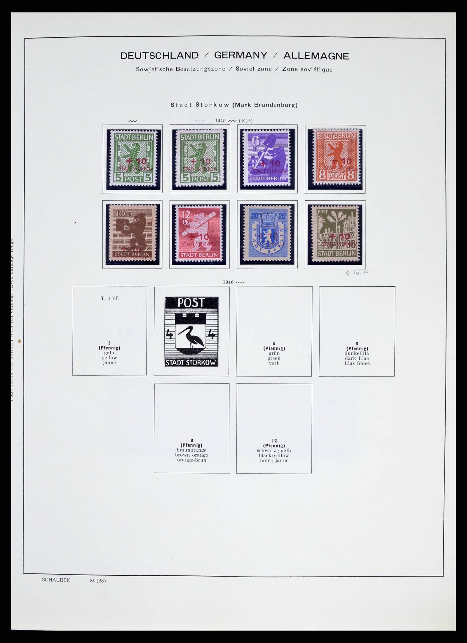 38487 0009 - Postzegelverzameling 38487 Sovjet Zone 1945-1949.