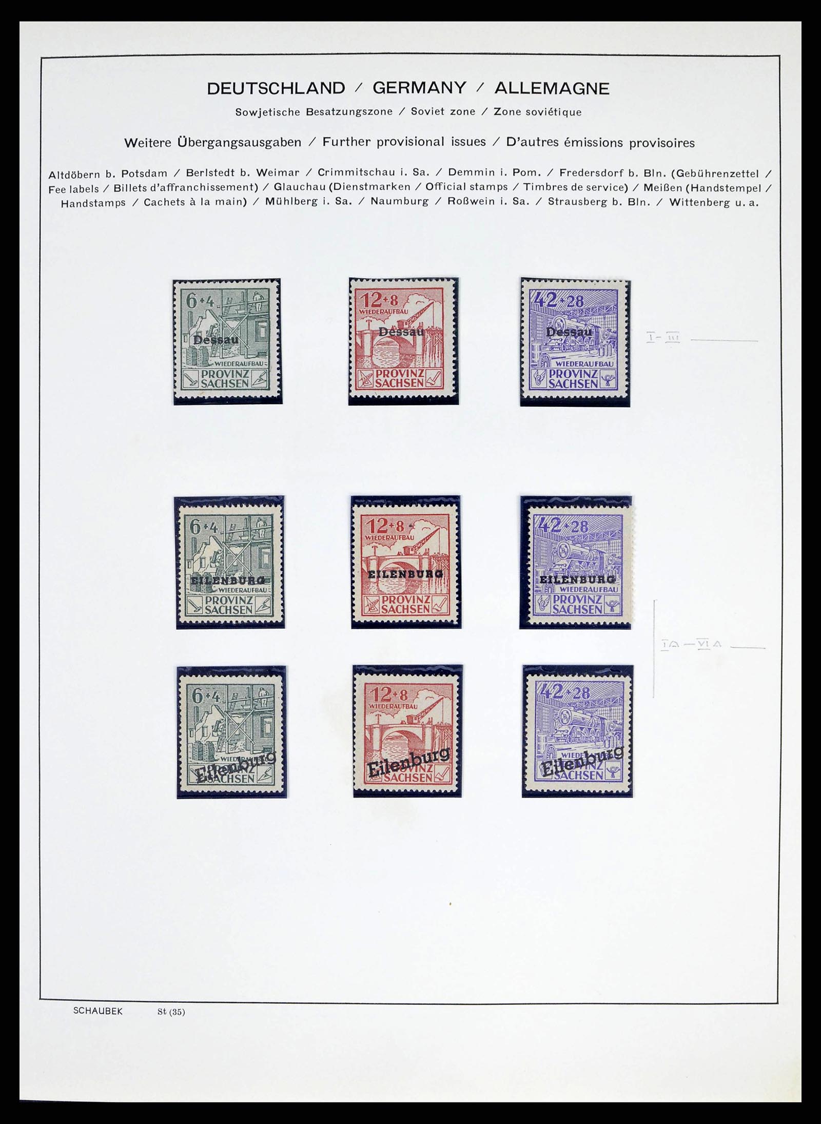 38487 0011 - Postzegelverzameling 38487 Sovjet Zone 1945-1949.