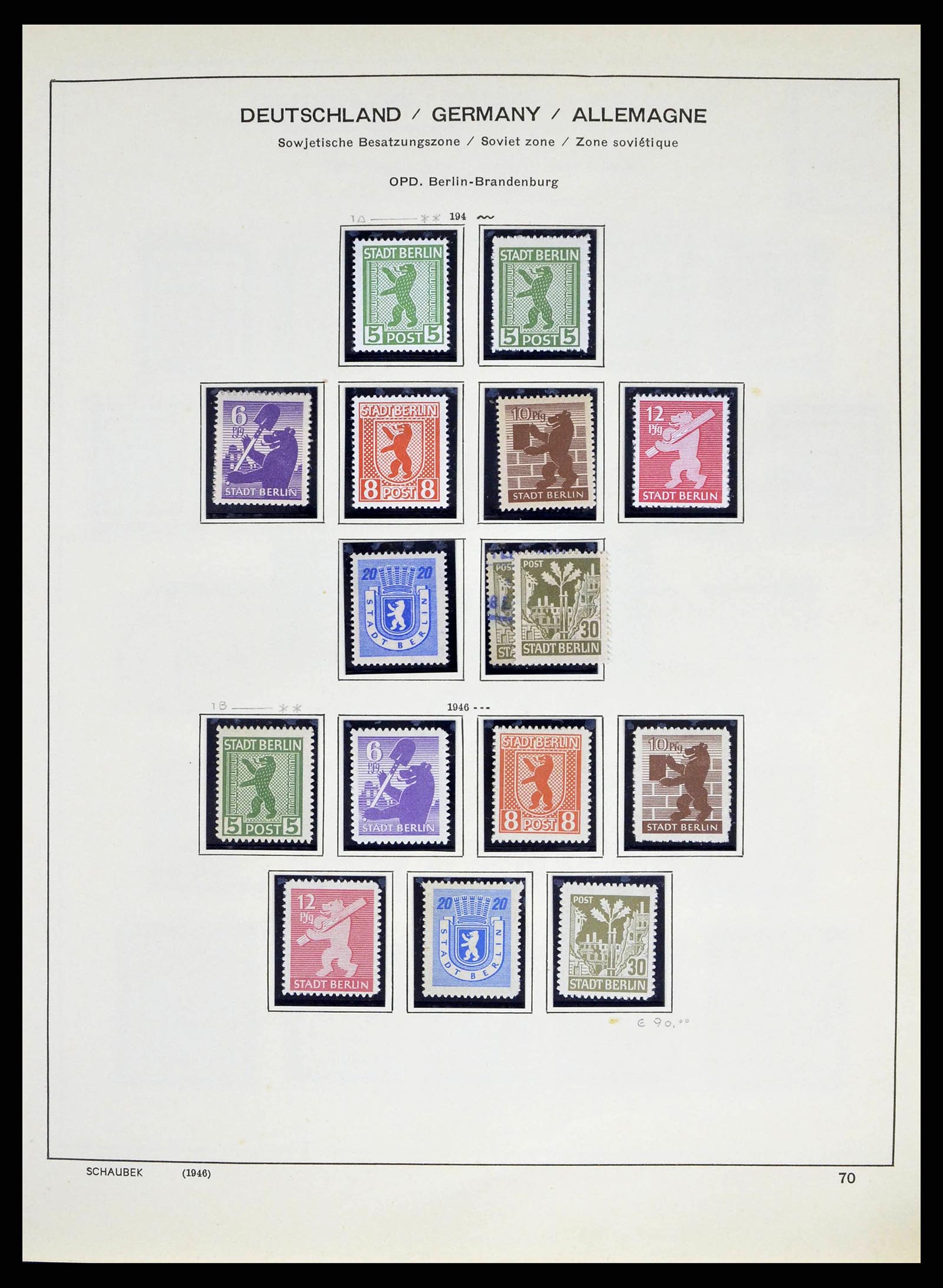 38487 0012 - Stamp collection 38487 Soviet Zone 1945-1949.