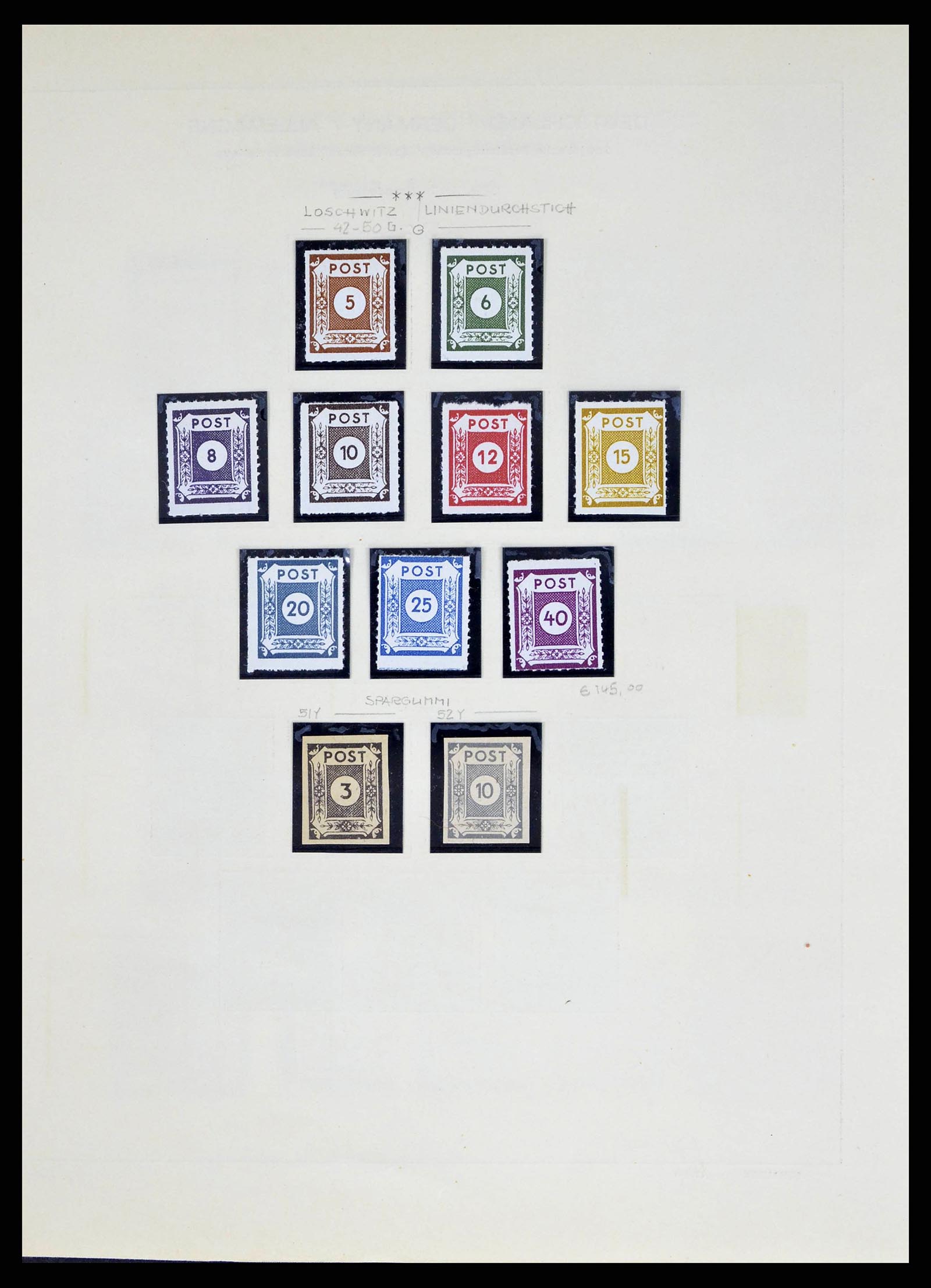 38487 0013 - Postzegelverzameling 38487 Sovjet Zone 1945-1949.