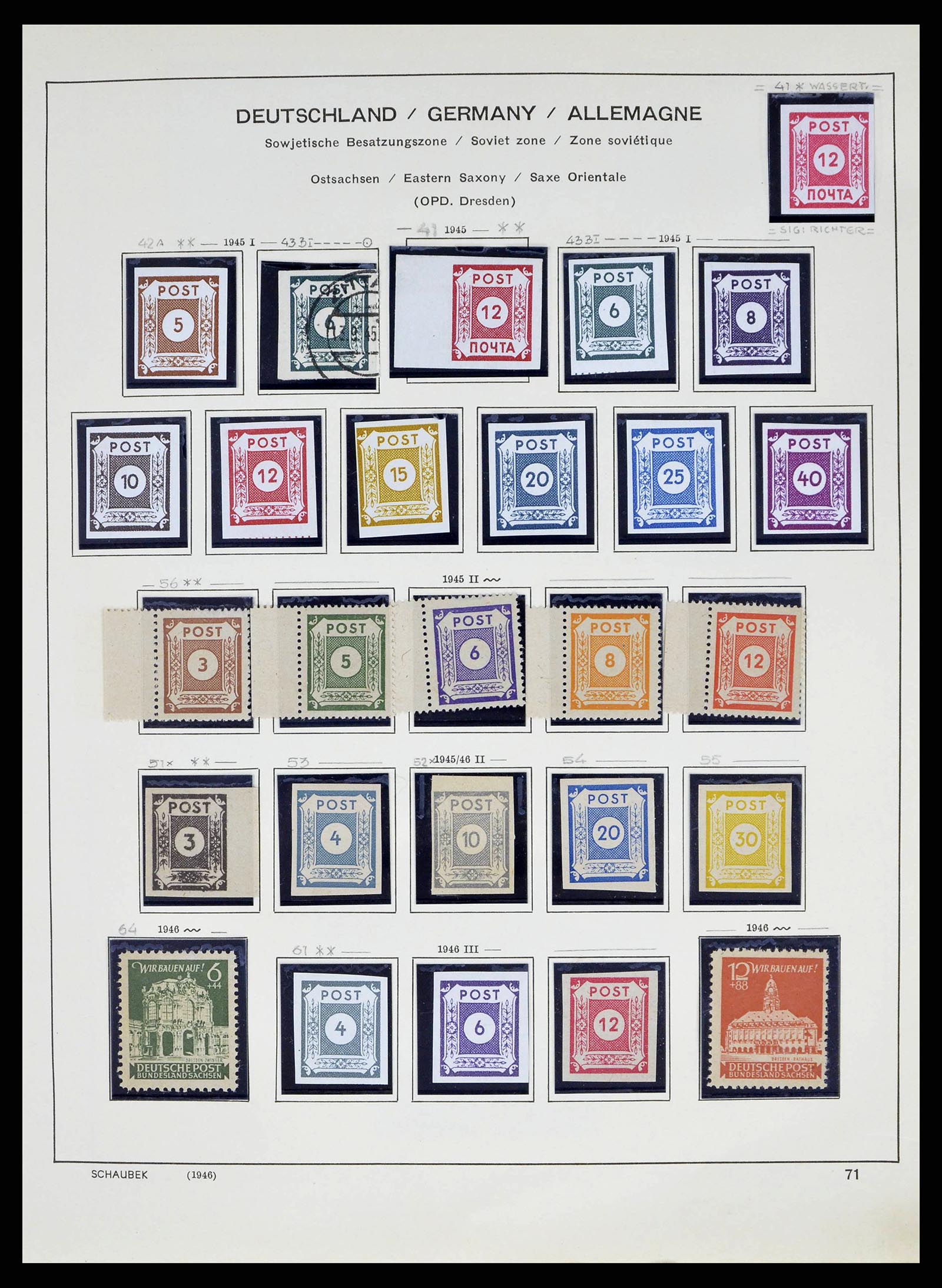 38487 0014 - Stamp collection 38487 Soviet Zone 1945-1949.