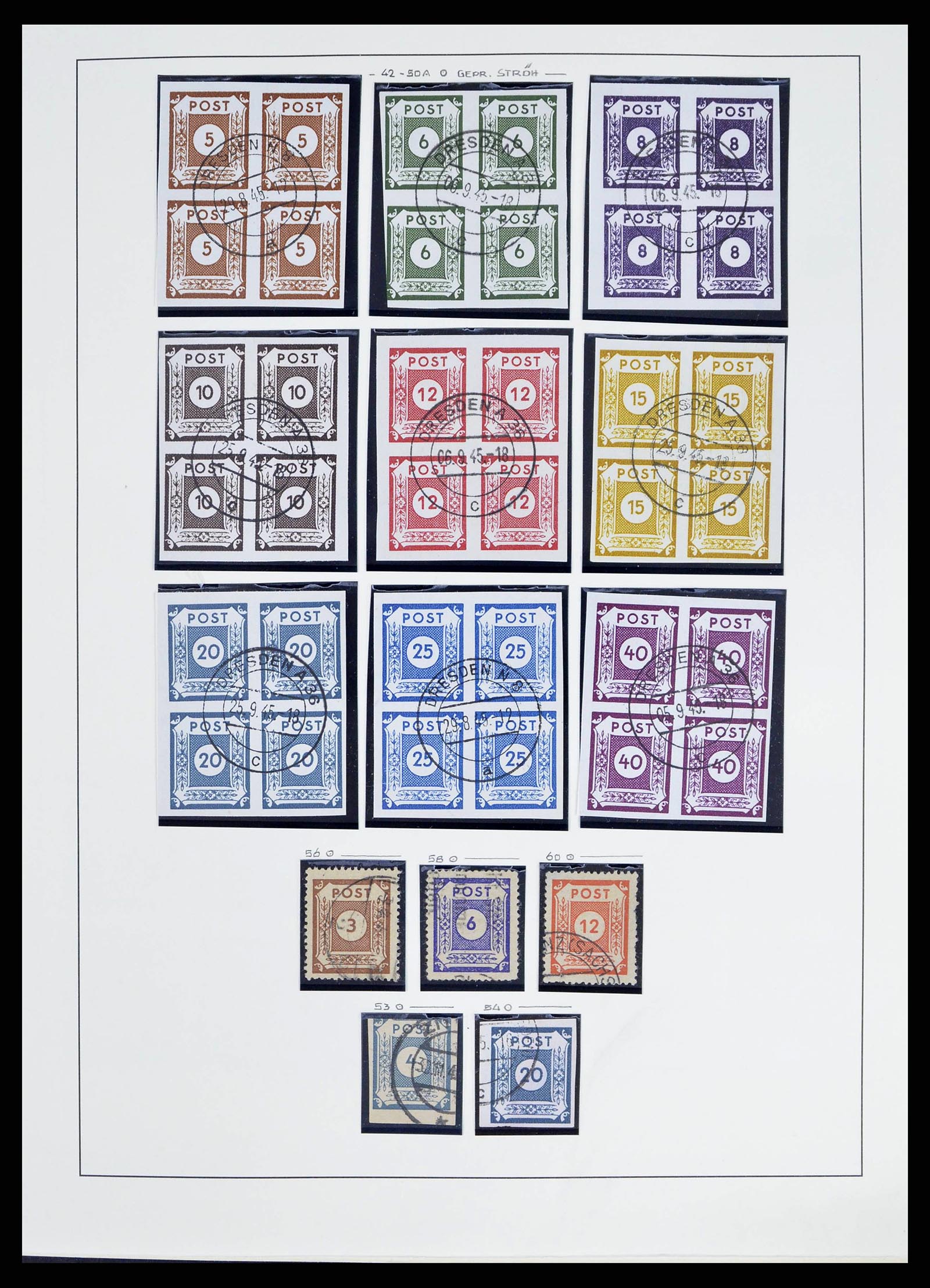 38487 0015 - Postzegelverzameling 38487 Sovjet Zone 1945-1949.