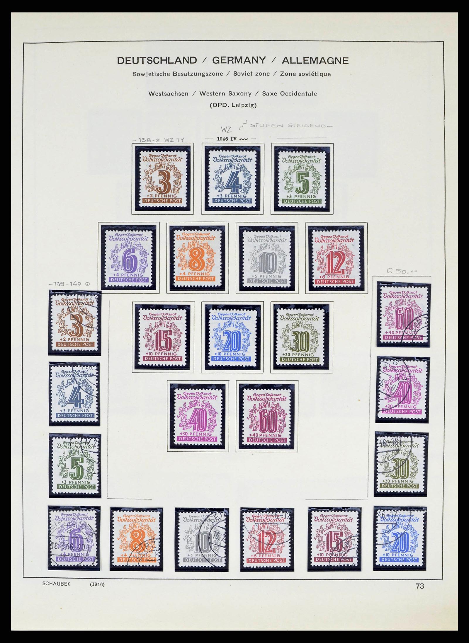 38487 0019 - Stamp collection 38487 Soviet Zone 1945-1949.