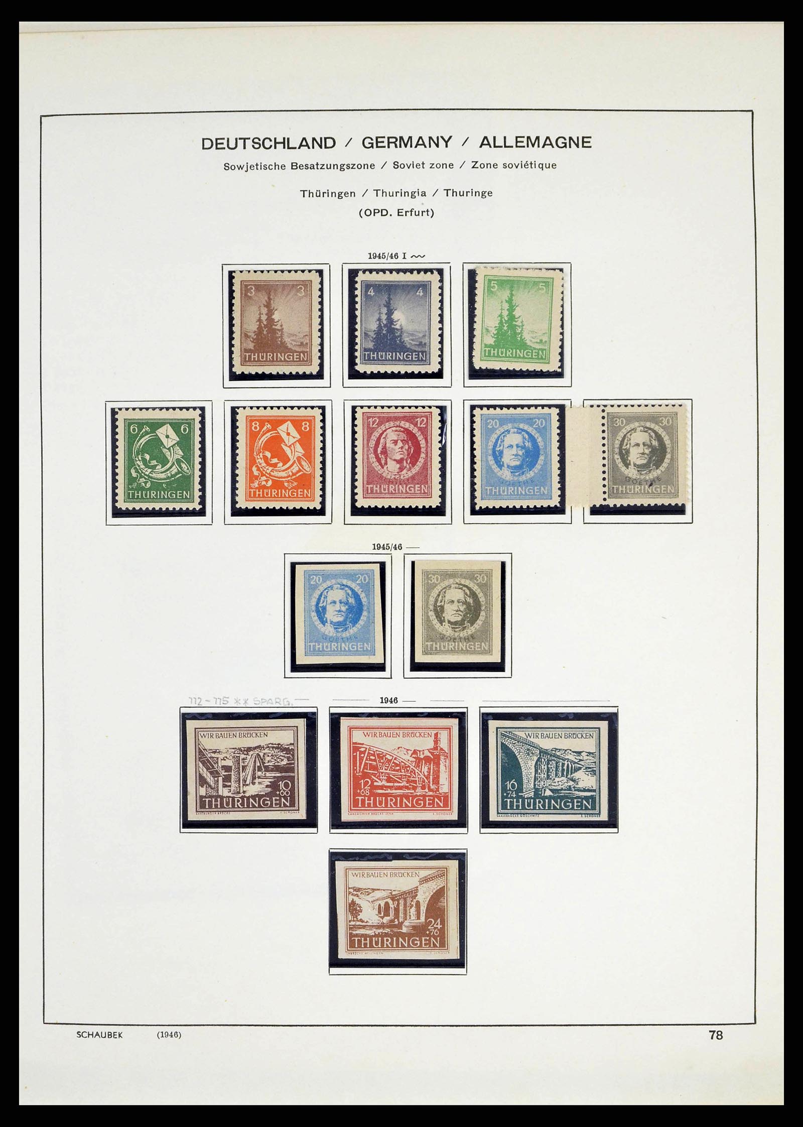 38487 0032 - Stamp collection 38487 Soviet Zone 1945-1949.