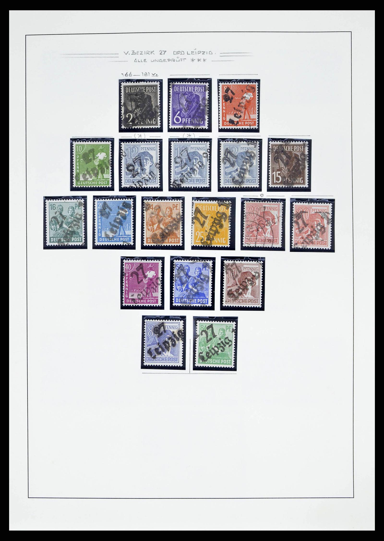 38487 0056 - Stamp collection 38487 Soviet Zone 1945-1949.