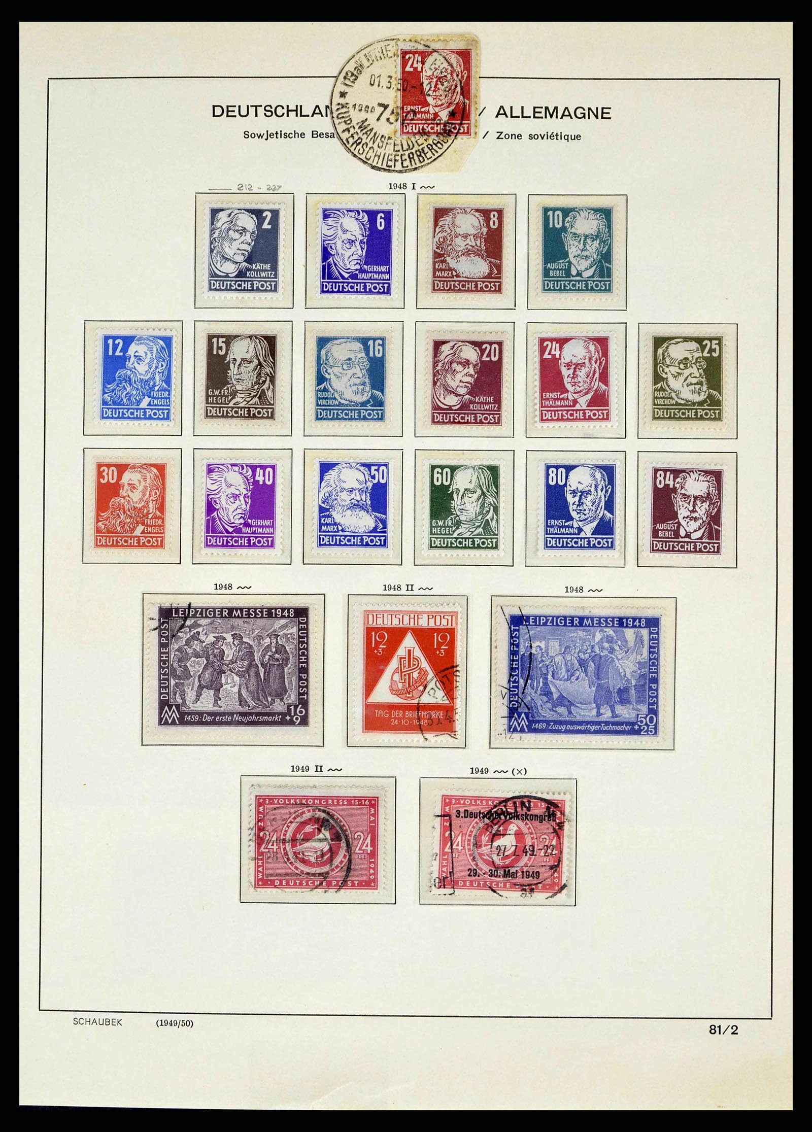 38487 0067 - Stamp collection 38487 Soviet Zone 1945-1949.