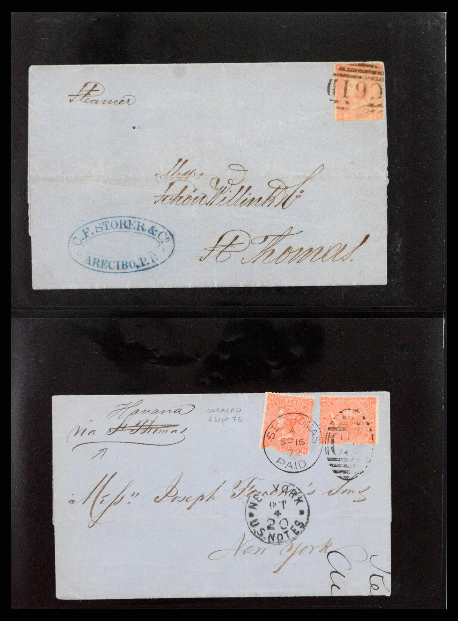 38488 0001 - Stamp collection 38488 Great Britain used abroad 1856-1893.