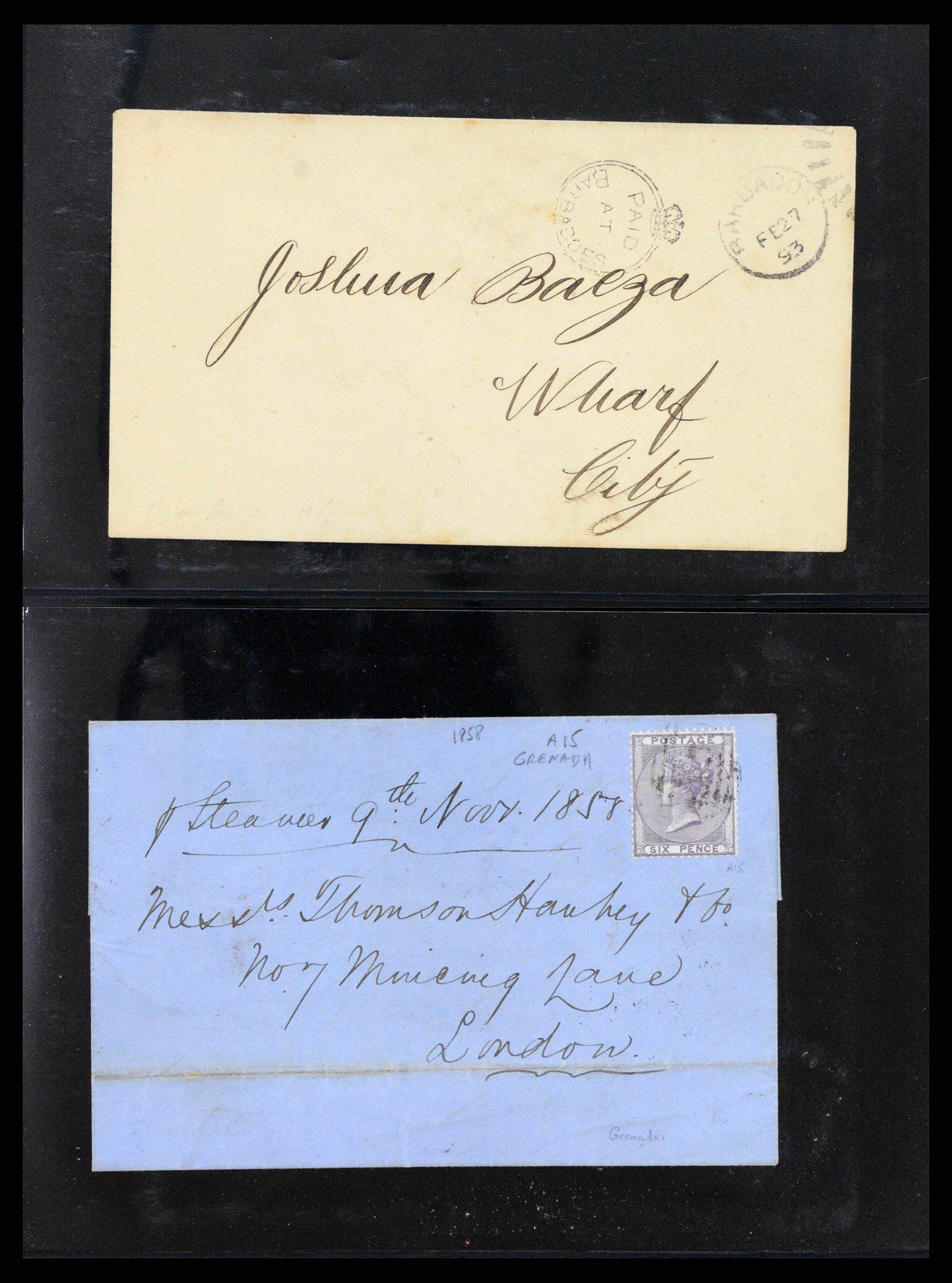 38488 0010 - Stamp collection 38488 Great Britain used abroad 1856-1893.