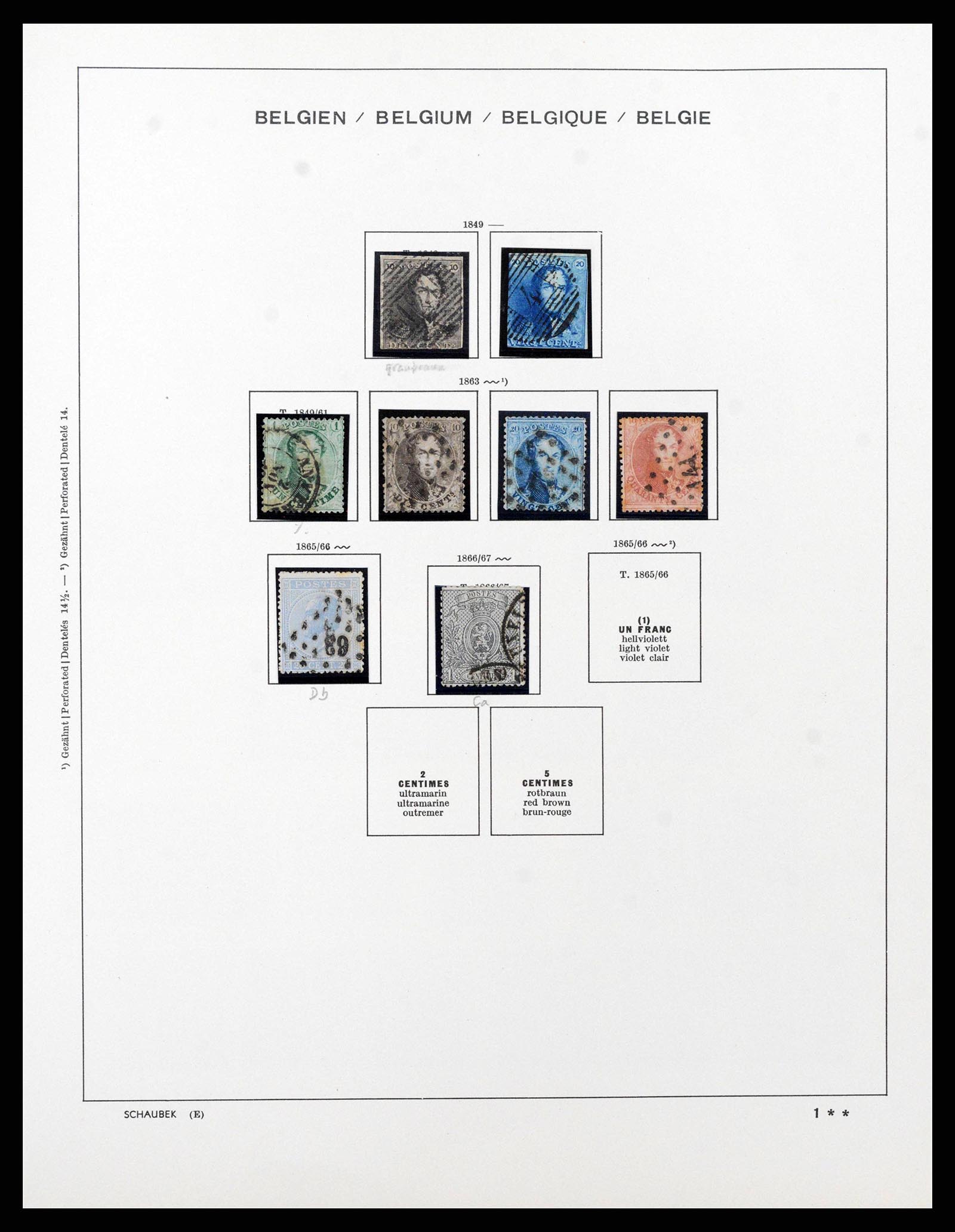 38489 0003 - Stamp collection 38489 Belgium 1849-1975.