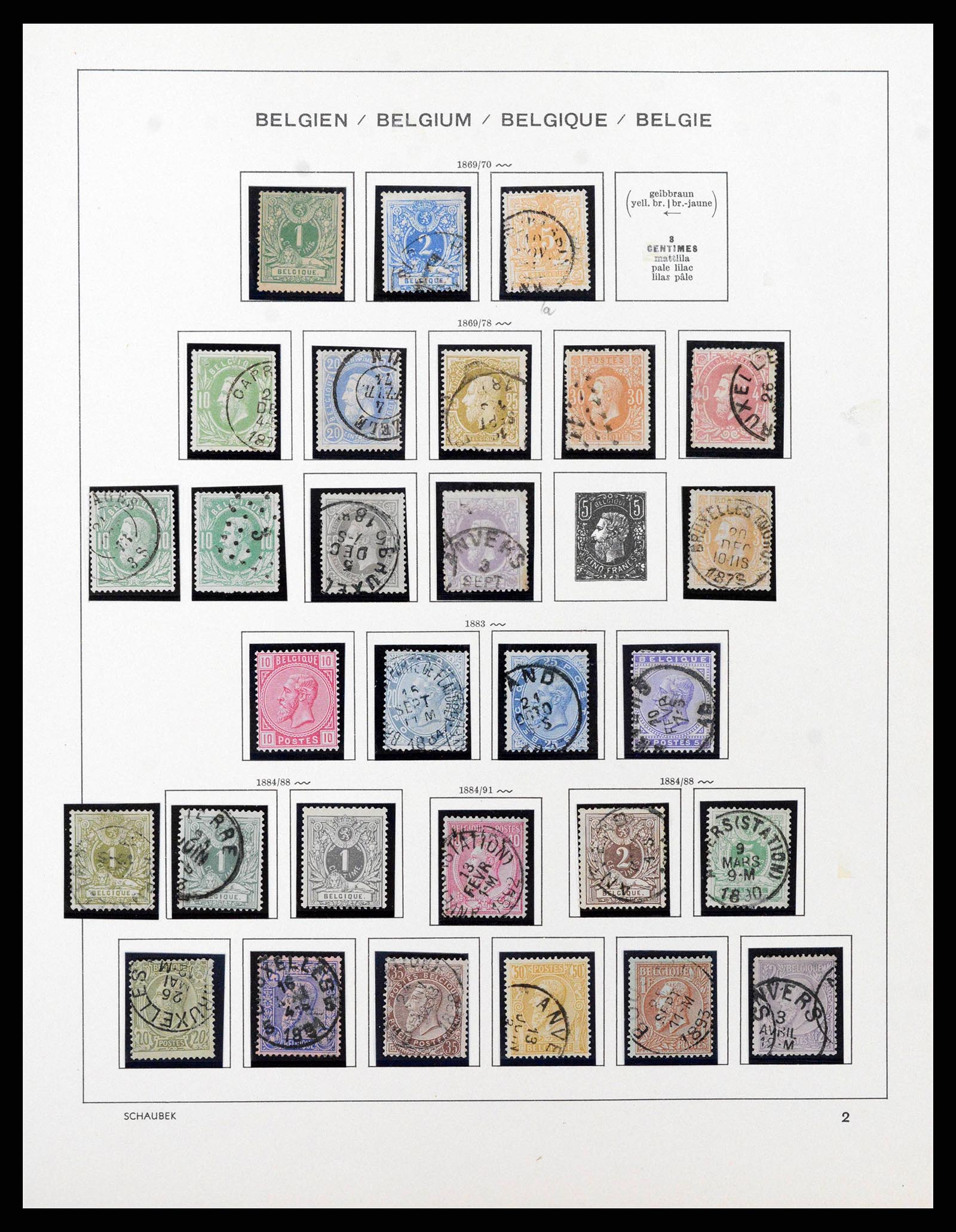 38489 0004 - Stamp collection 38489 Belgium 1849-1975.