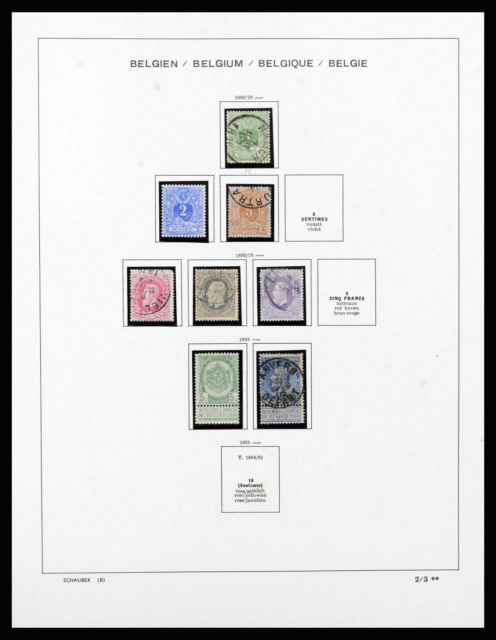 38489 0006 - Stamp collection 38489 Belgium 1849-1975.