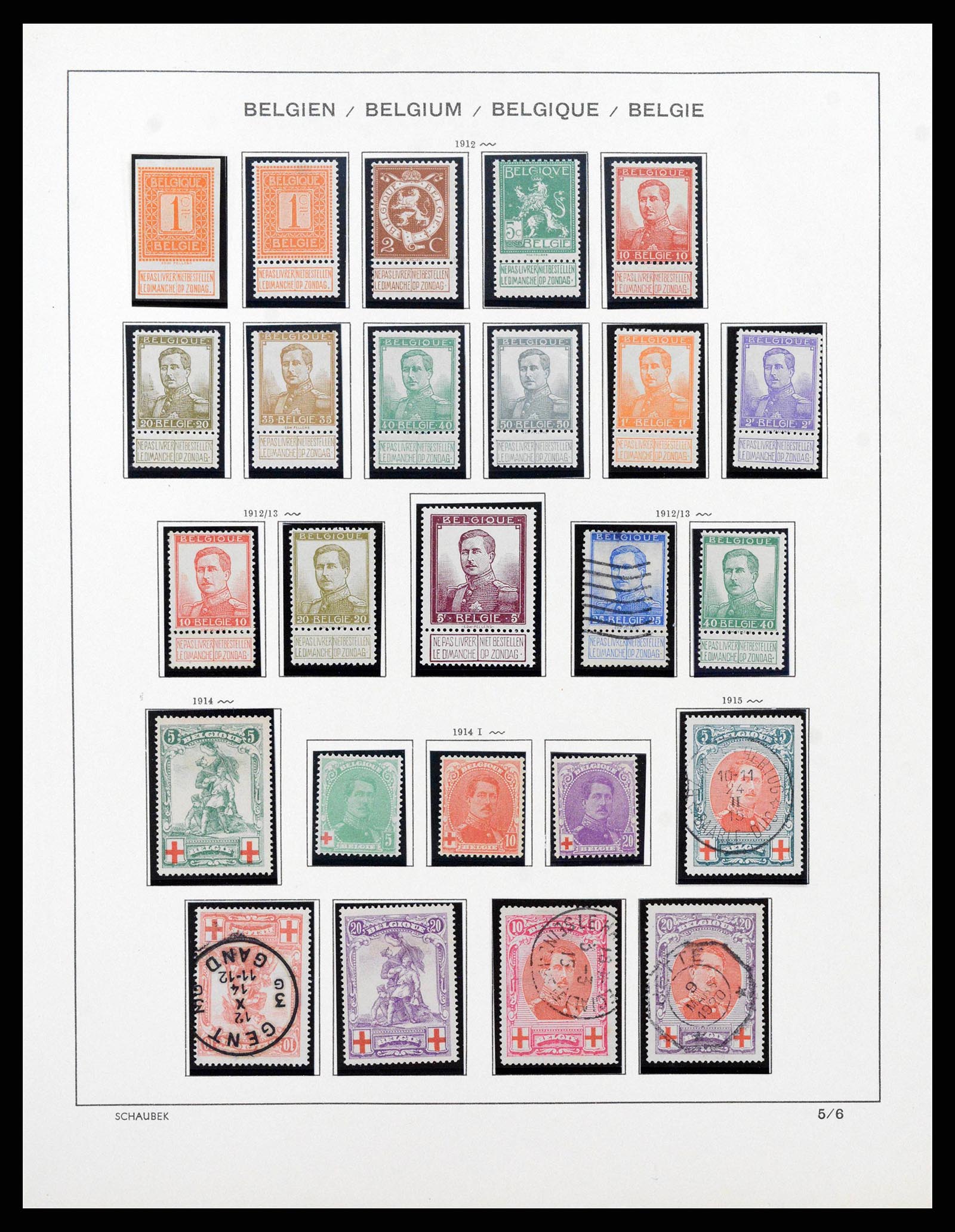 38489 0009 - Stamp collection 38489 Belgium 1849-1975.