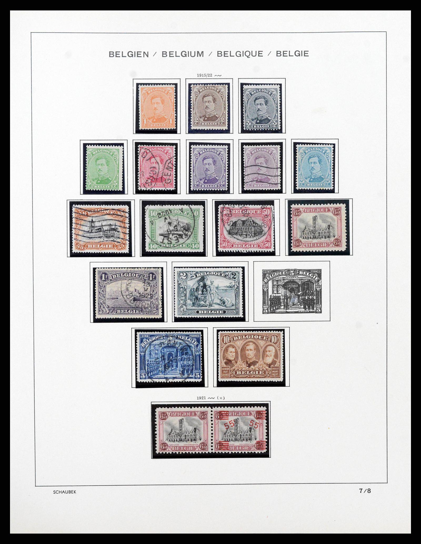 38489 0011 - Stamp collection 38489 Belgium 1849-1975.