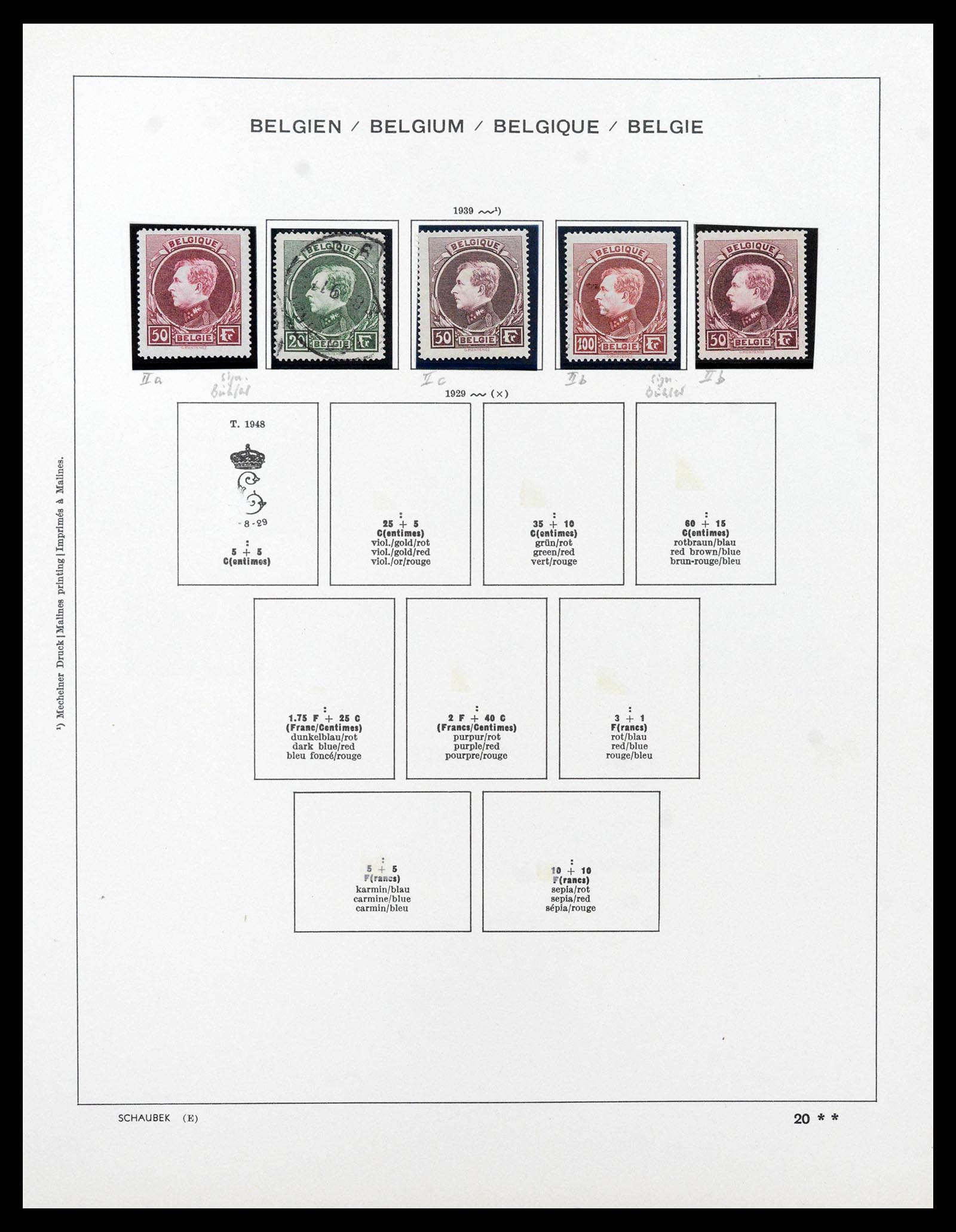 38489 0021 - Postzegelverzameling 38489 België 1849-1975.