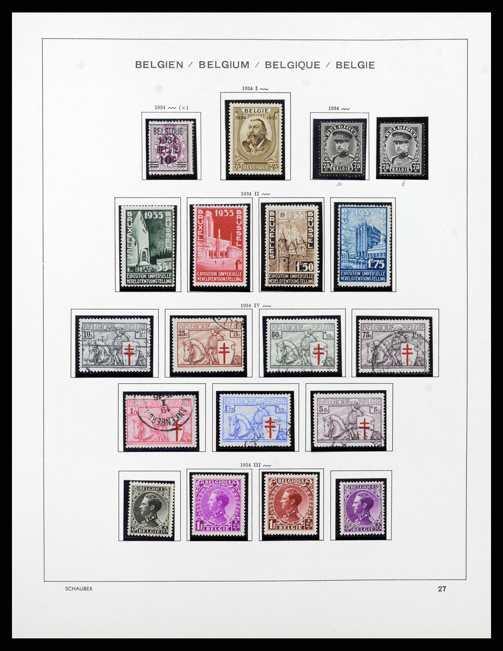 38489 0027 - Postzegelverzameling 38489 België 1849-1975.