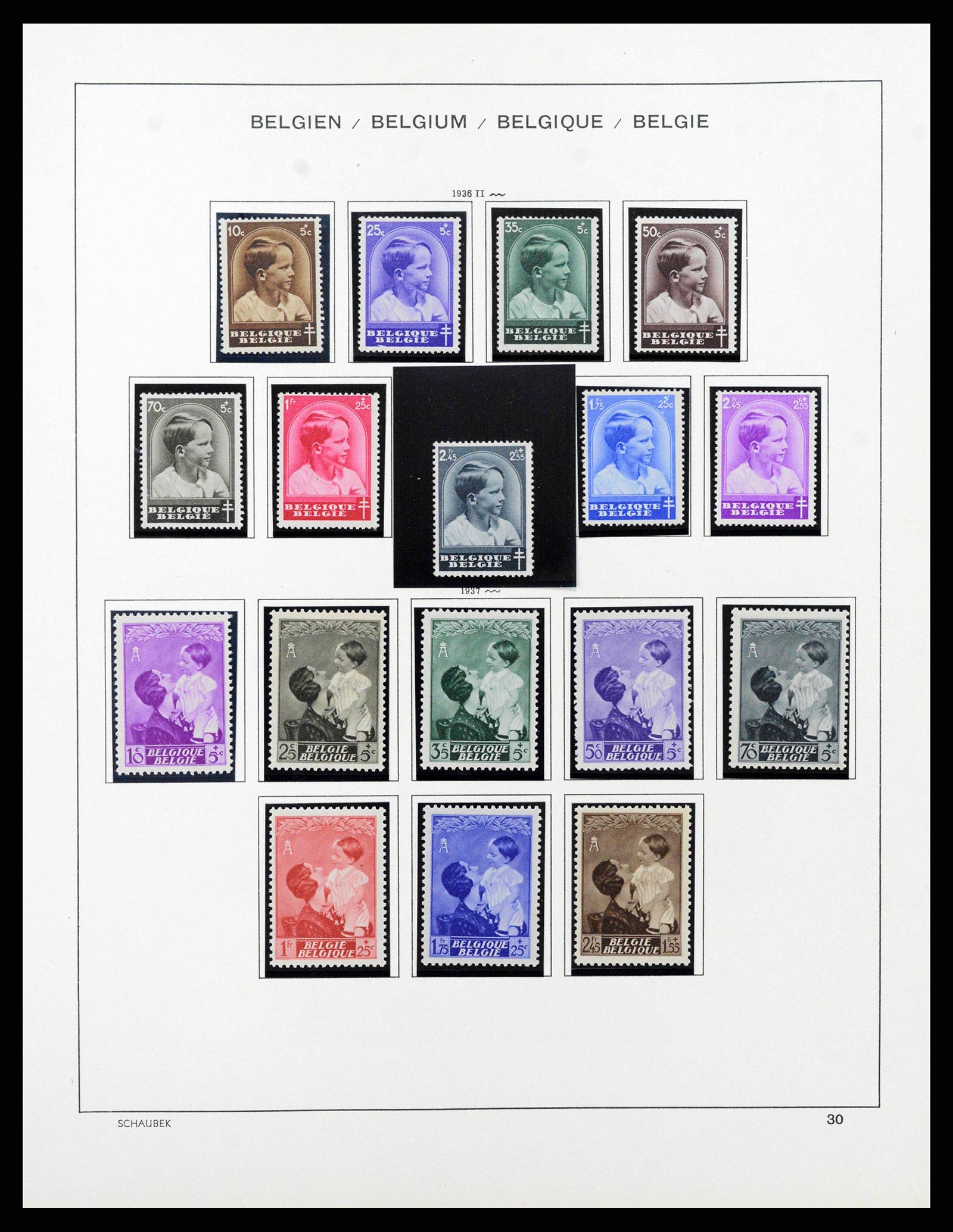38489 0030 - Stamp collection 38489 Belgium 1849-1975.