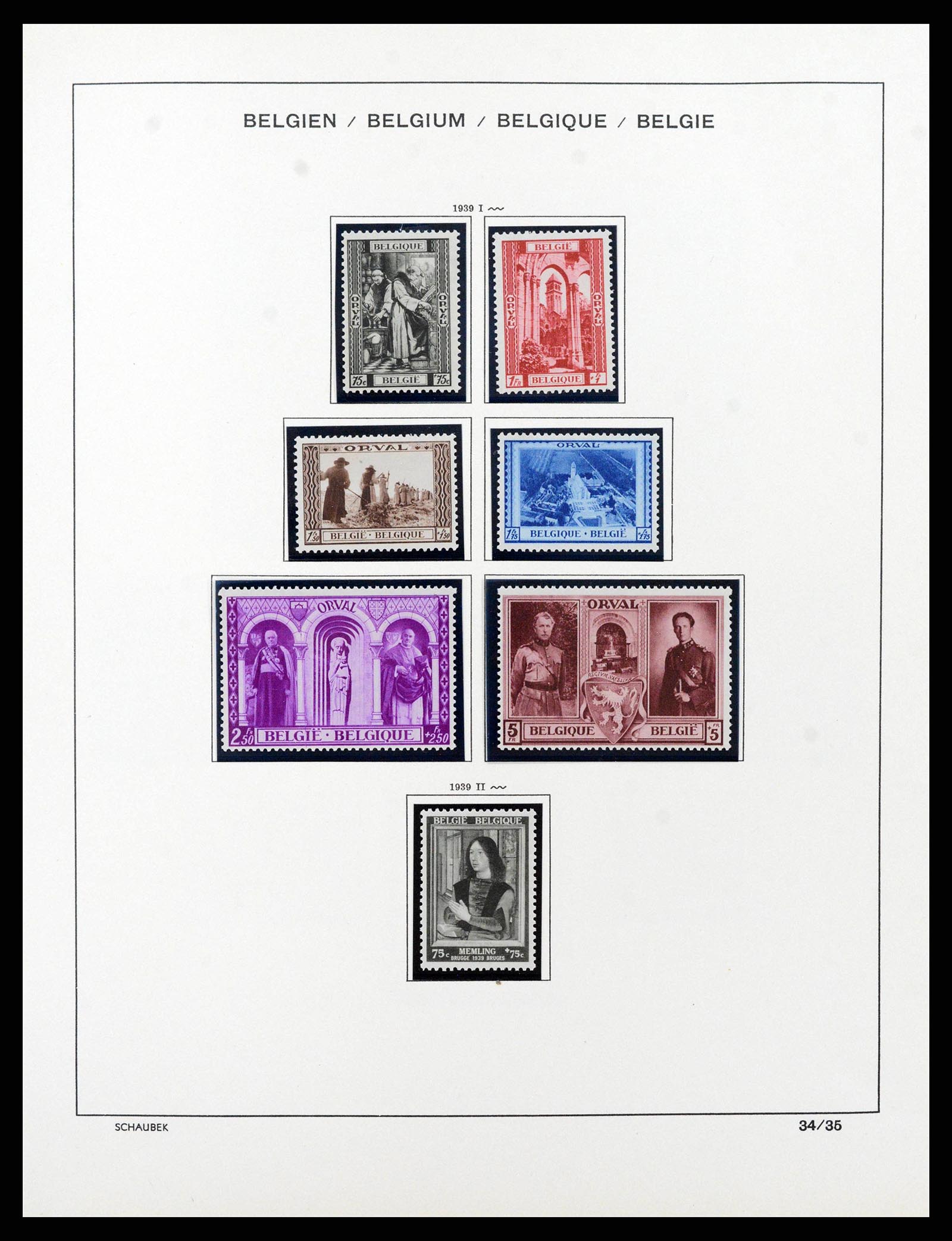 38489 0034 - Stamp collection 38489 Belgium 1849-1975.