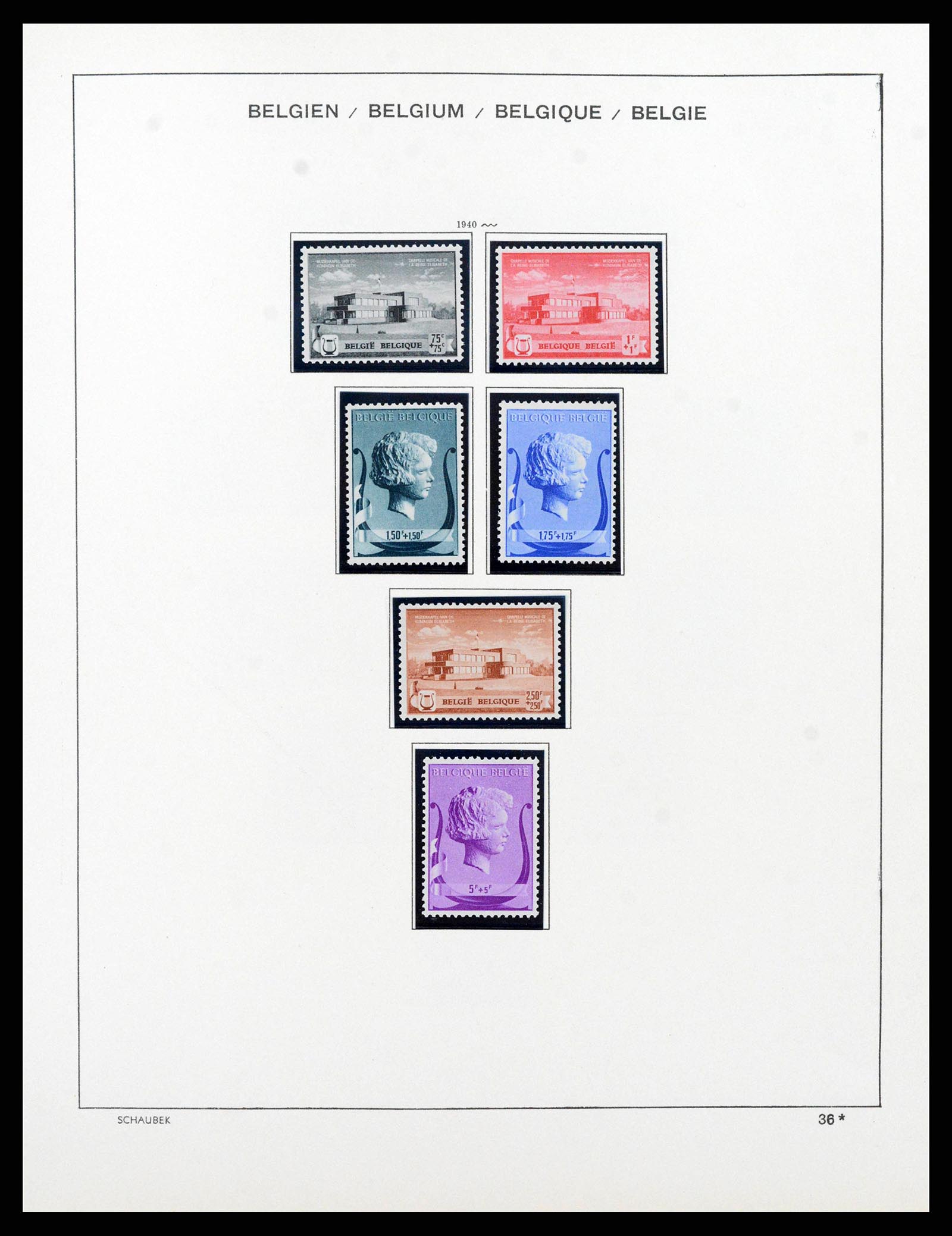 38489 0036 - Stamp collection 38489 Belgium 1849-1975.