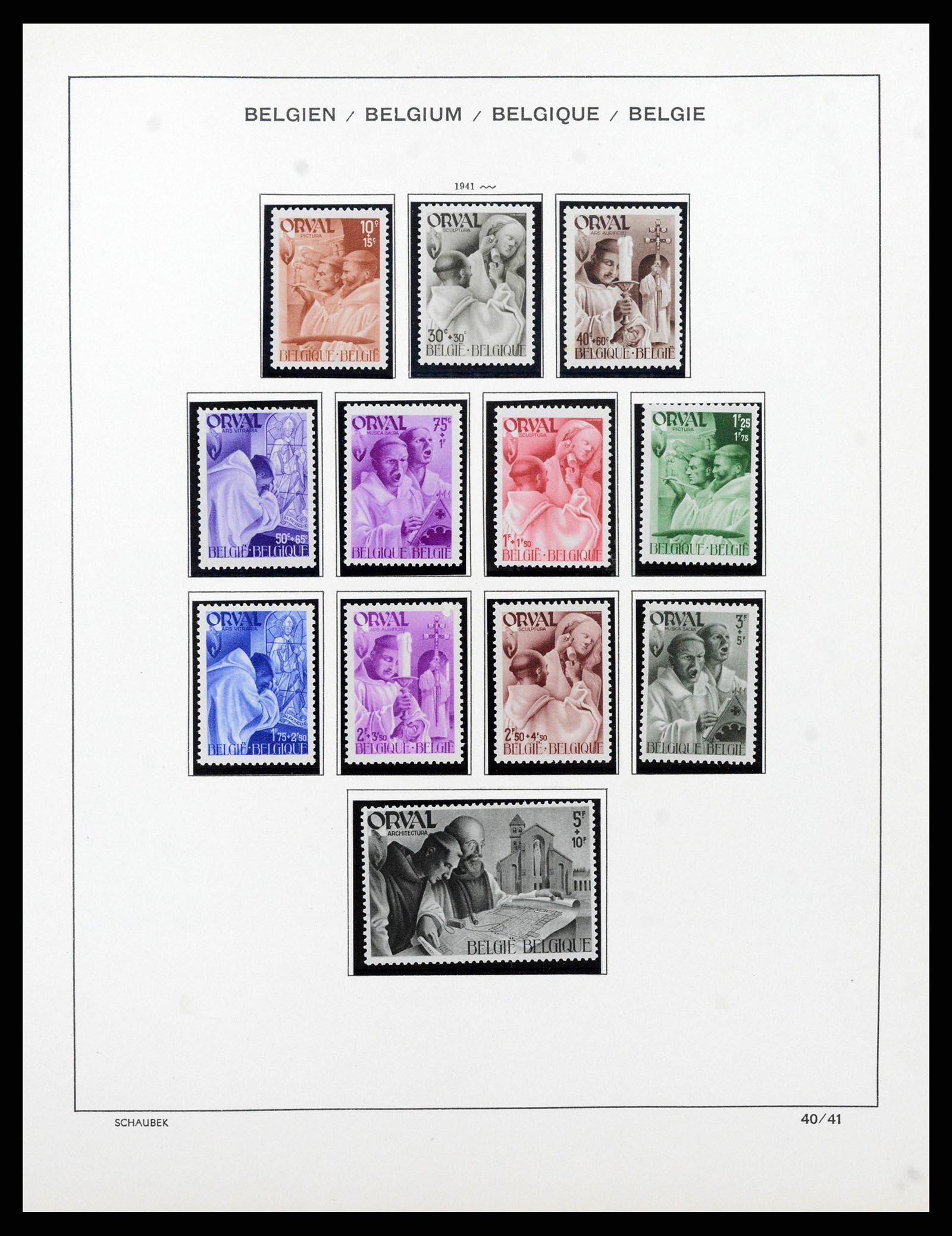38489 0039 - Stamp collection 38489 Belgium 1849-1975.