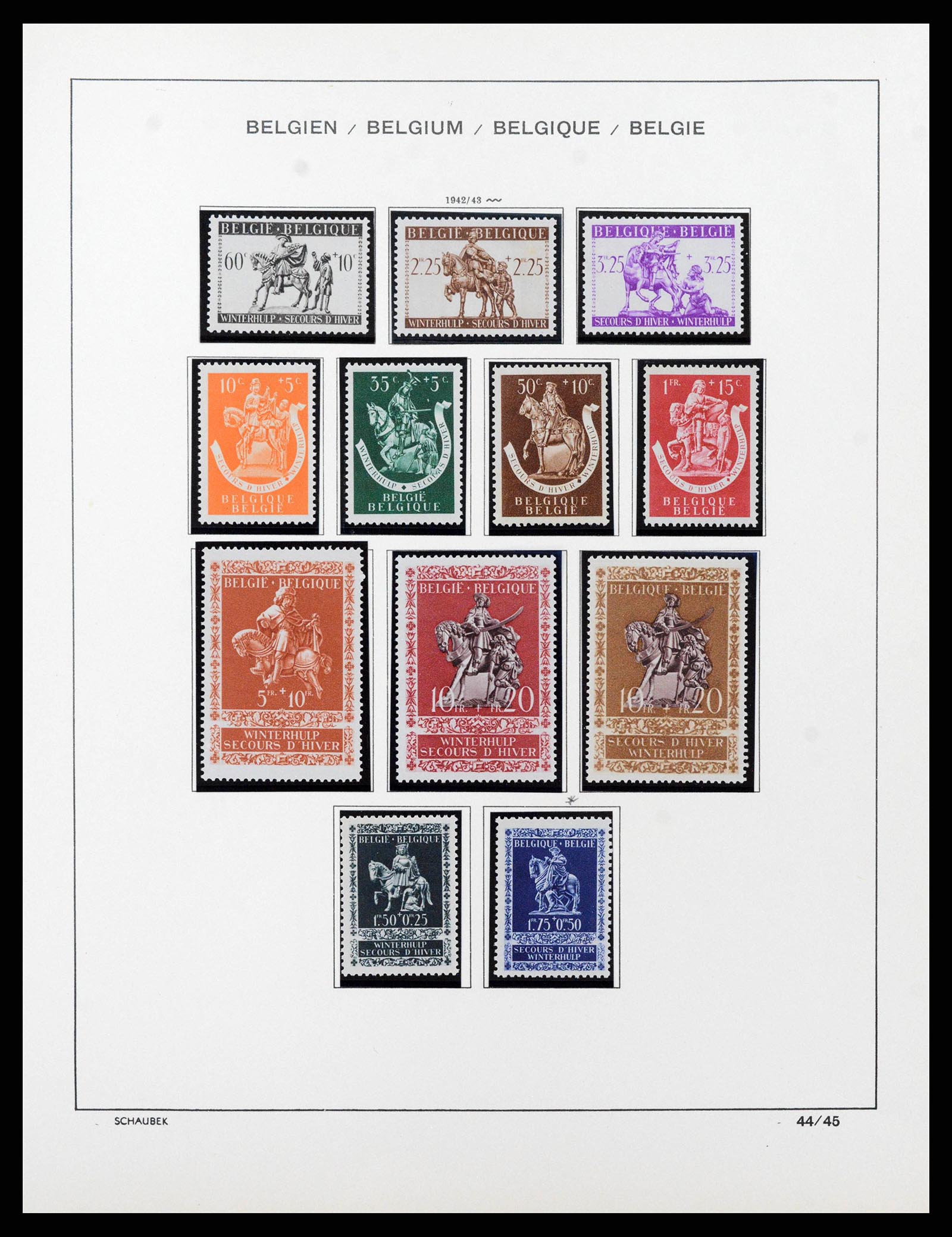 38489 0041 - Stamp collection 38489 Belgium 1849-1975.