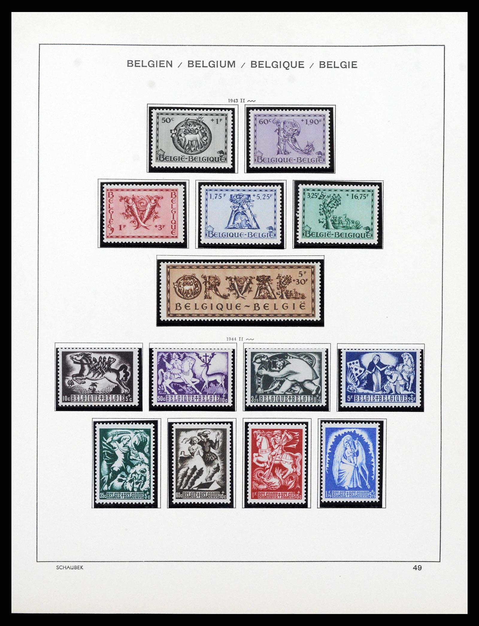 38489 0044 - Stamp collection 38489 Belgium 1849-1975.