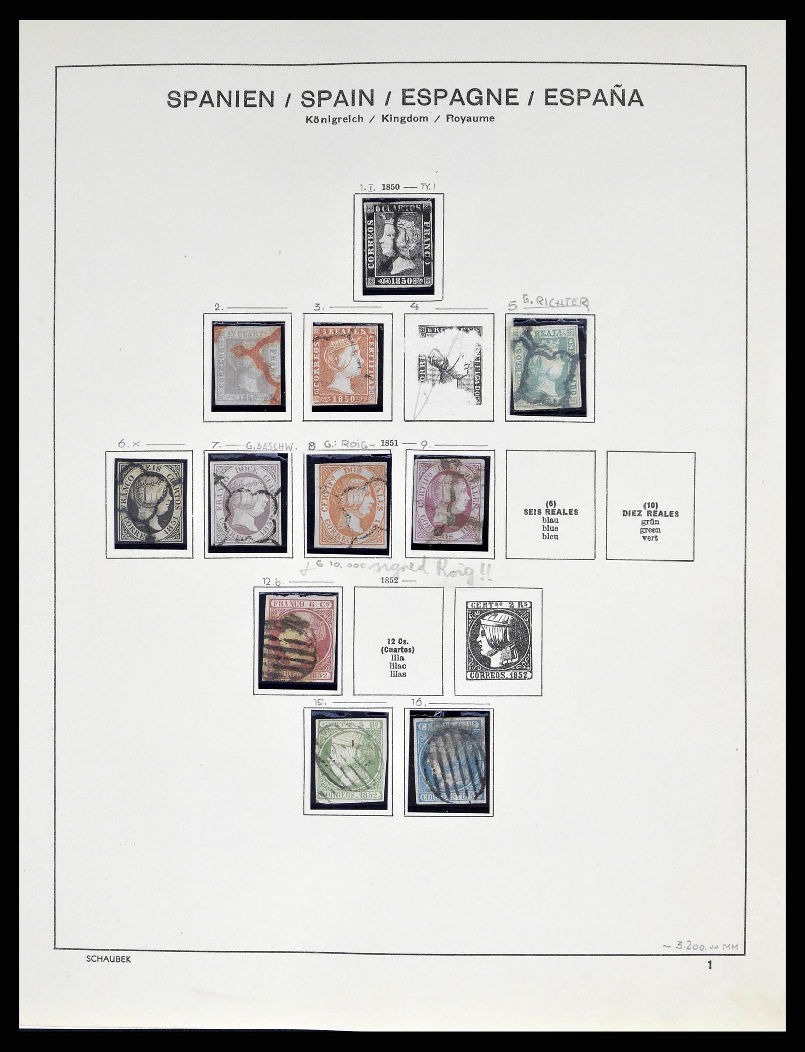 38491 0001 - Postzegelverzameling 38491 Spanje 1850-1965.