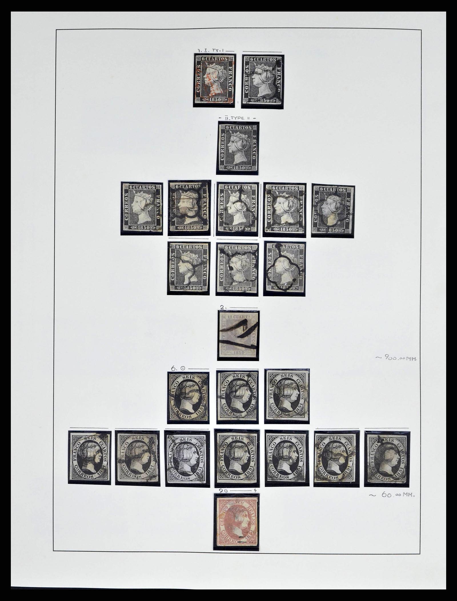38491 0002 - Postzegelverzameling 38491 Spanje 1850-1965.