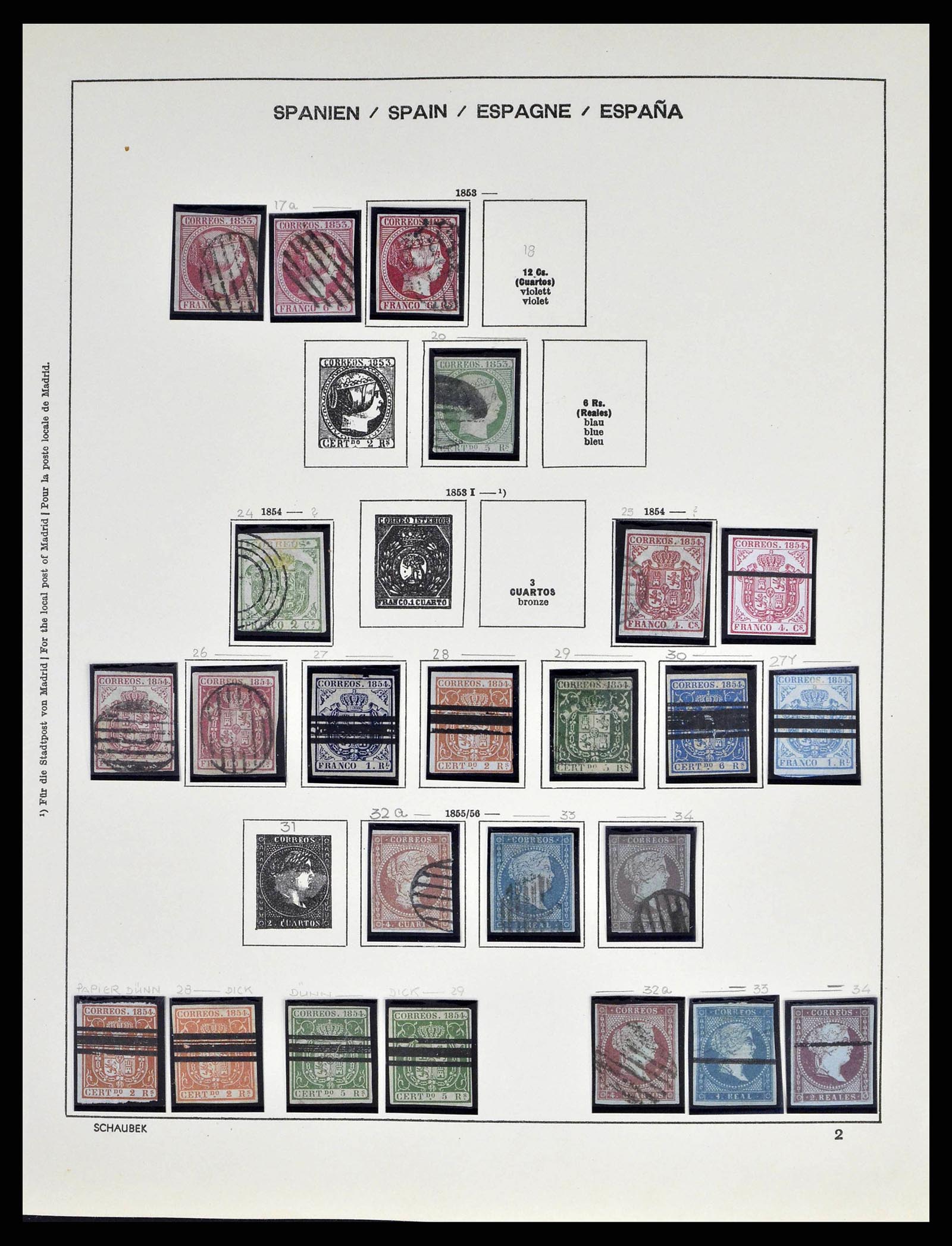 38491 0003 - Postzegelverzameling 38491 Spanje 1850-1965.