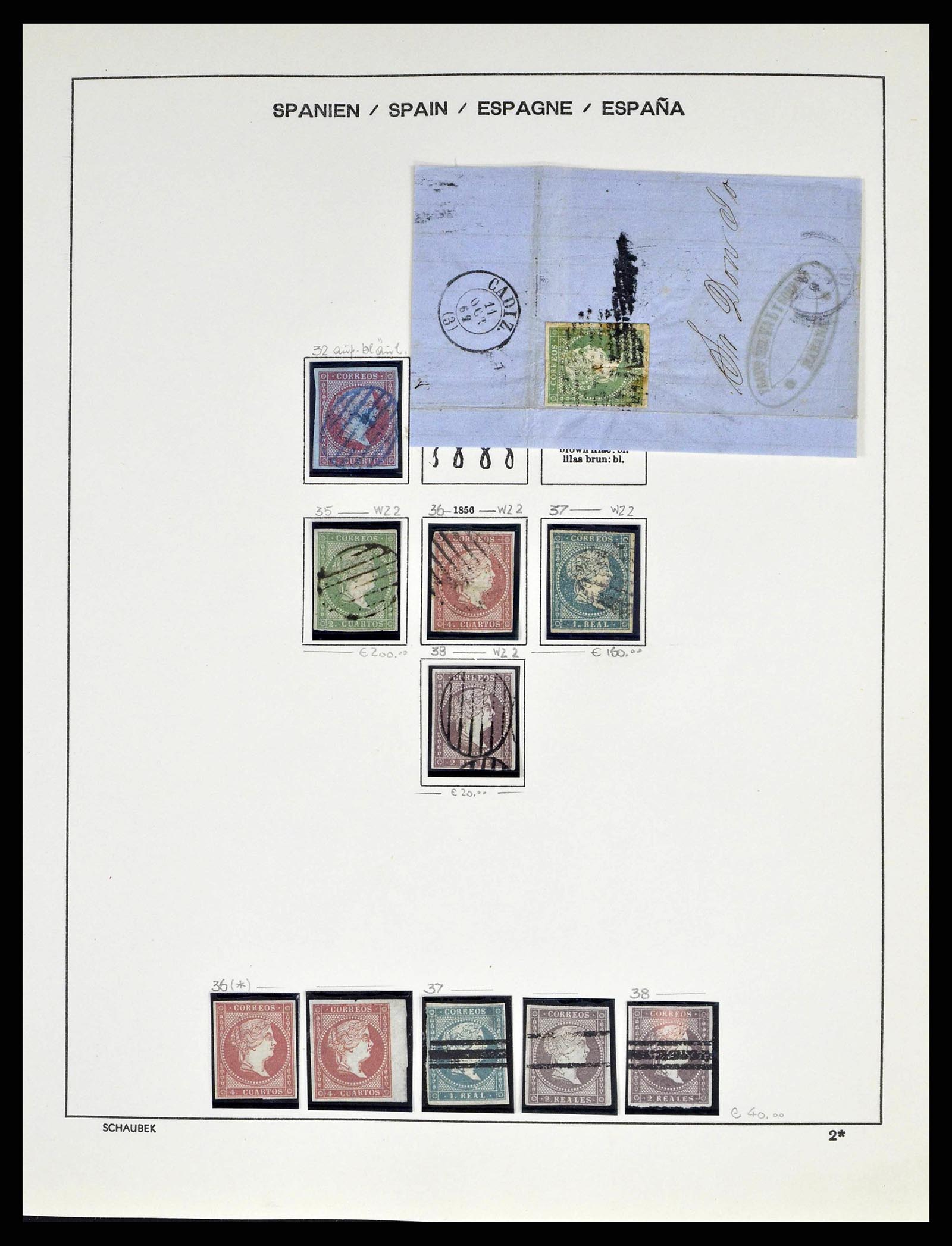 38491 0004 - Postzegelverzameling 38491 Spanje 1850-1965.