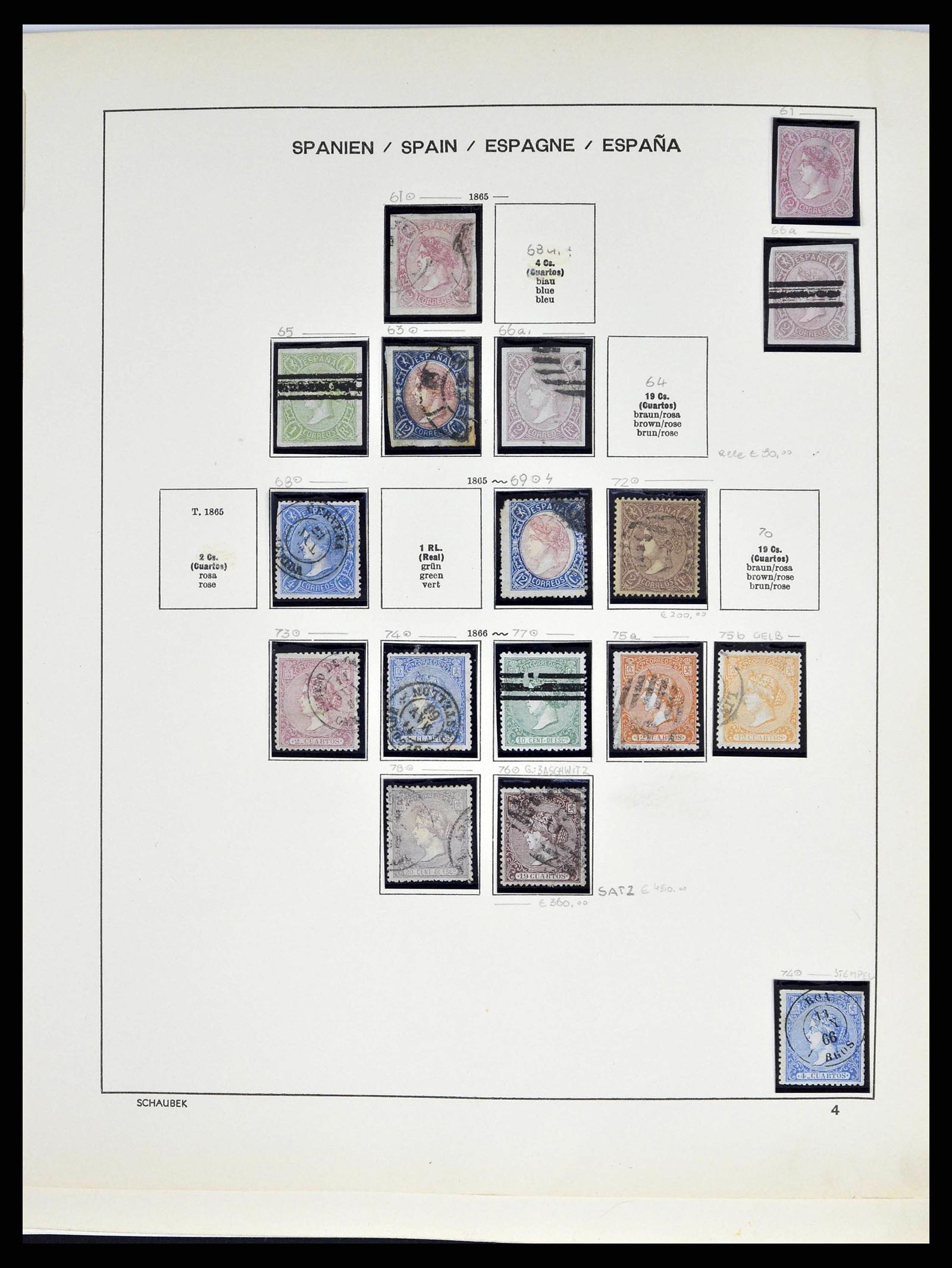 38491 0007 - Postzegelverzameling 38491 Spanje 1850-1965.