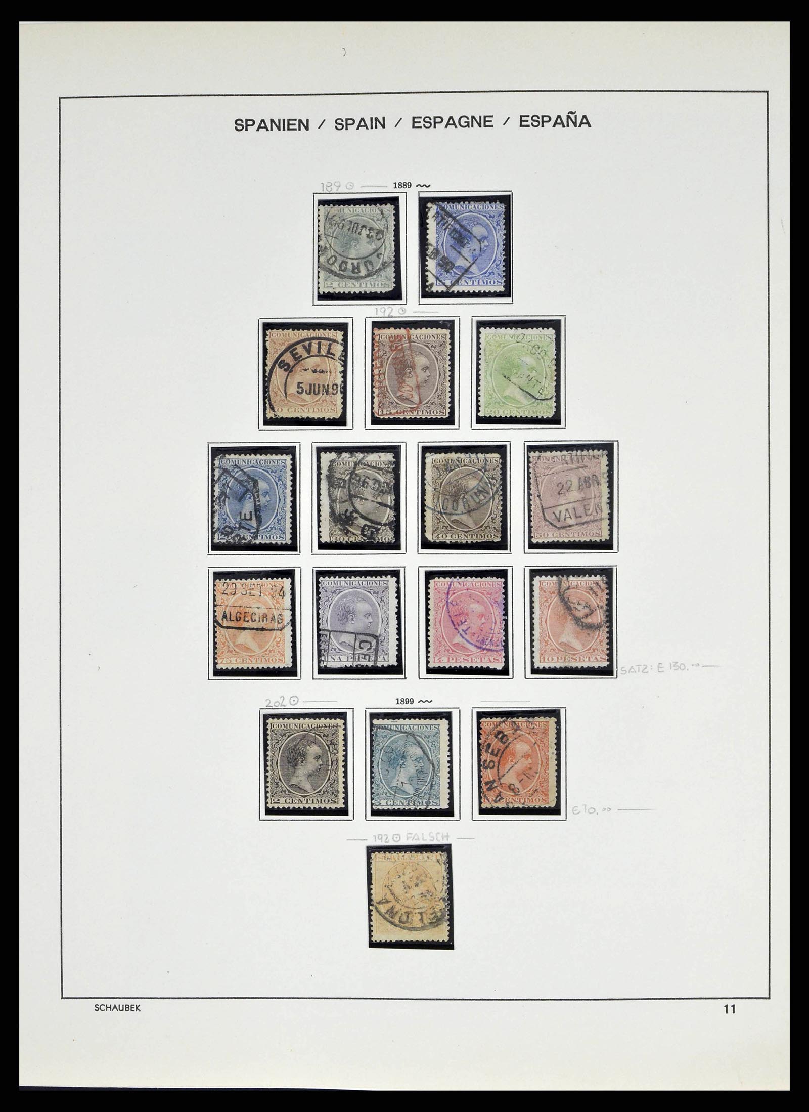 38491 0015 - Postzegelverzameling 38491 Spanje 1850-1965.