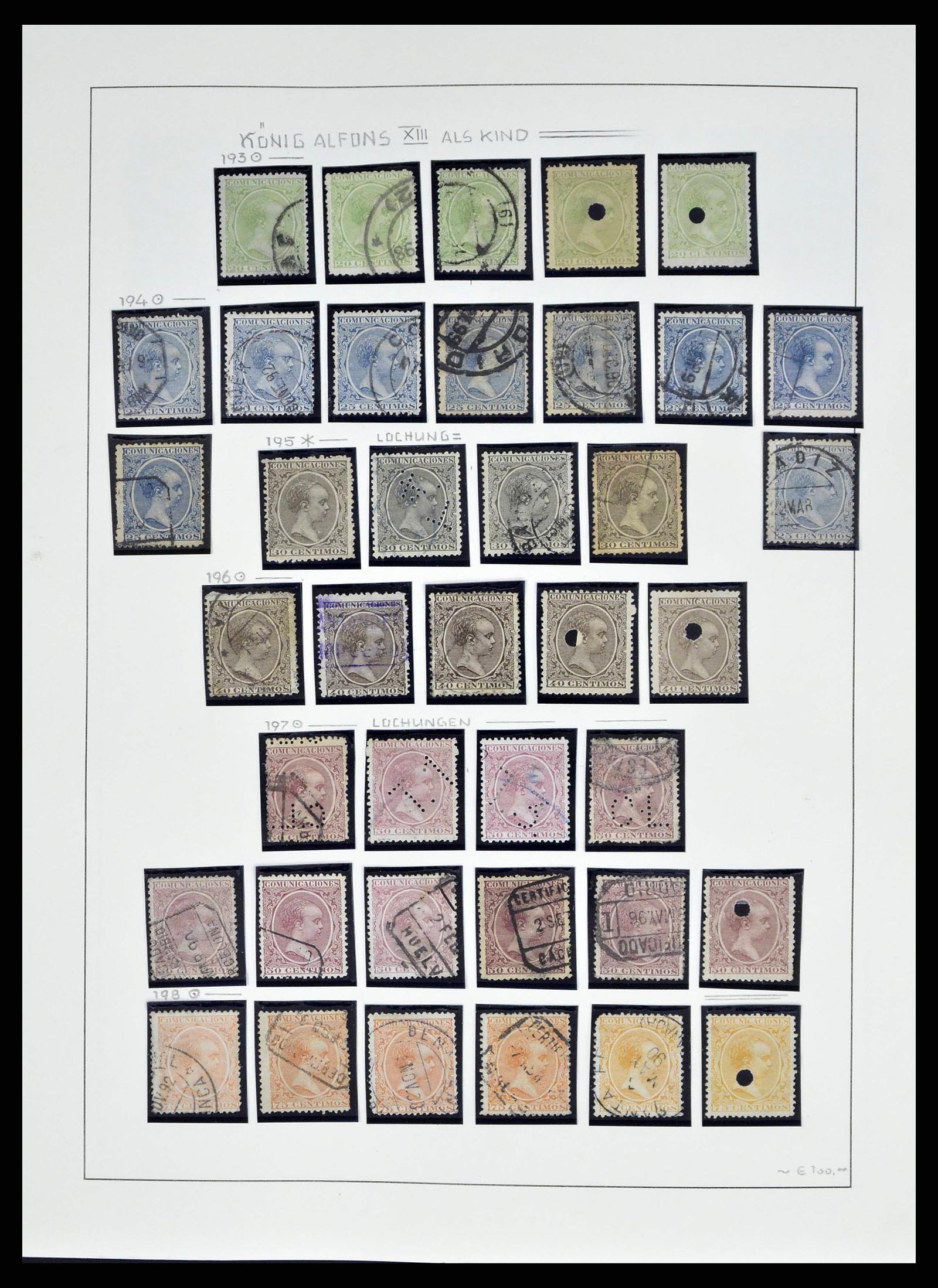 38491 0017 - Postzegelverzameling 38491 Spanje 1850-1965.