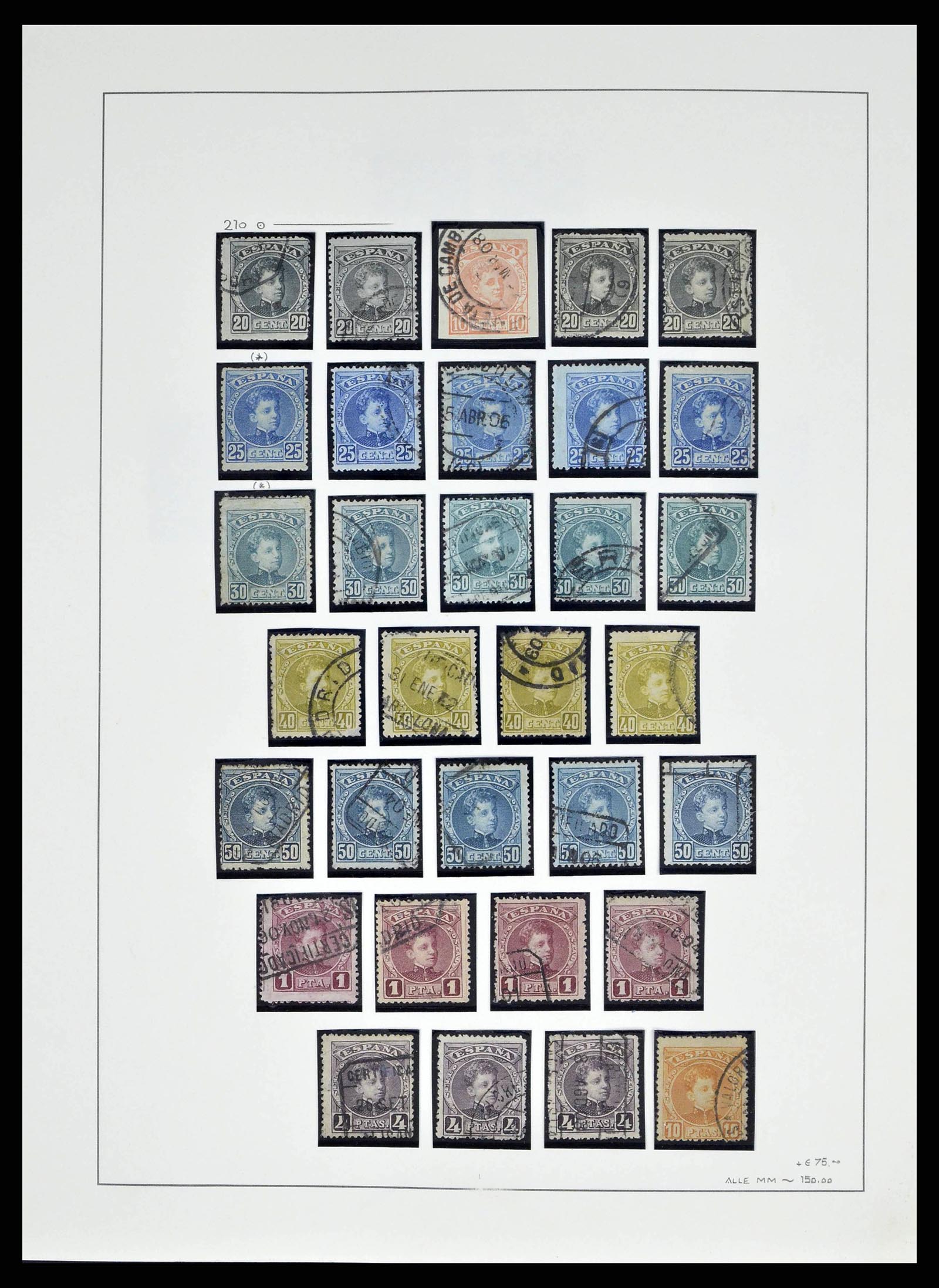38491 0021 - Postzegelverzameling 38491 Spanje 1850-1965.
