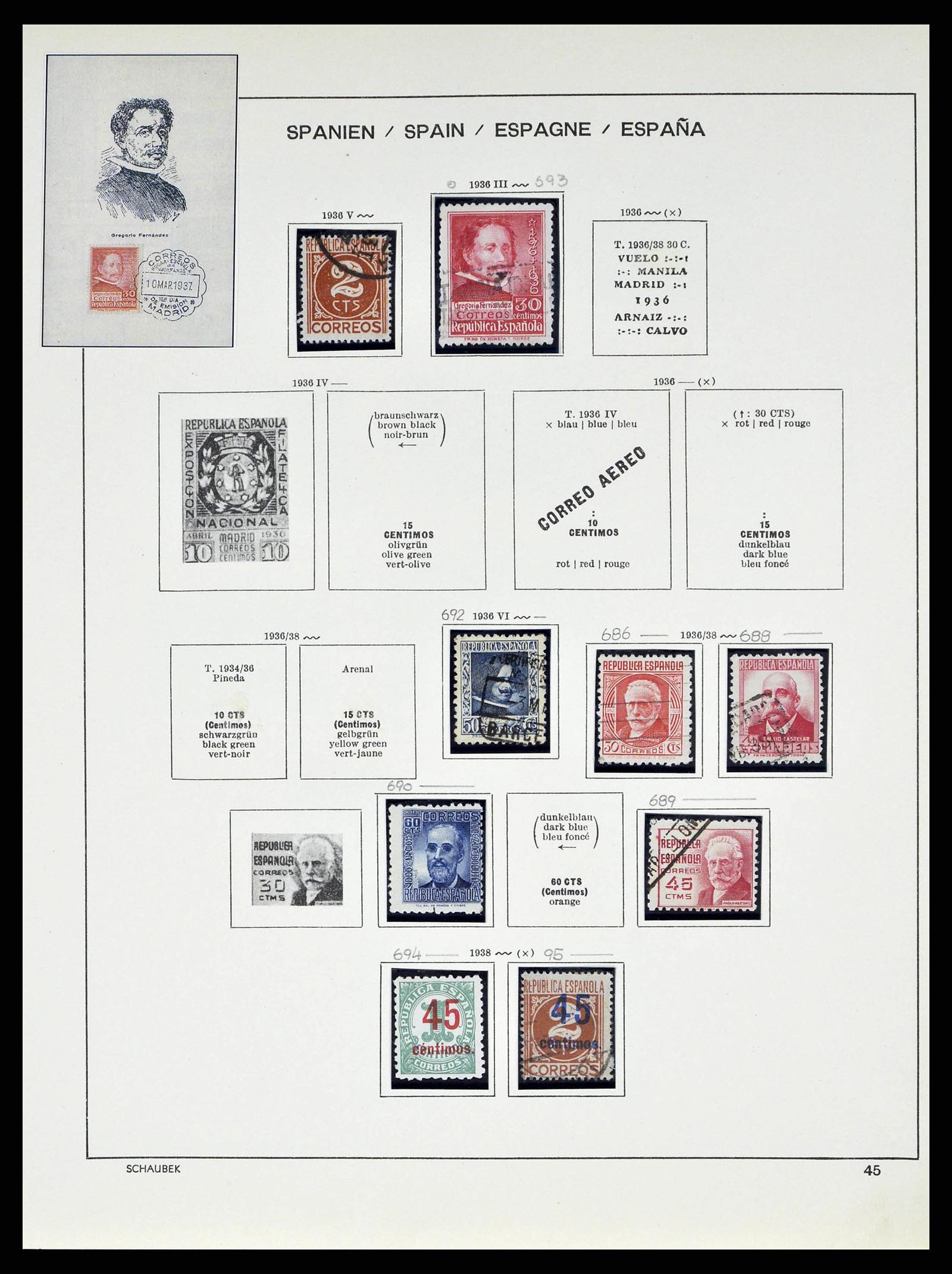 38491 0093 - Stamp collection 38491 Spain 1850-1965.
