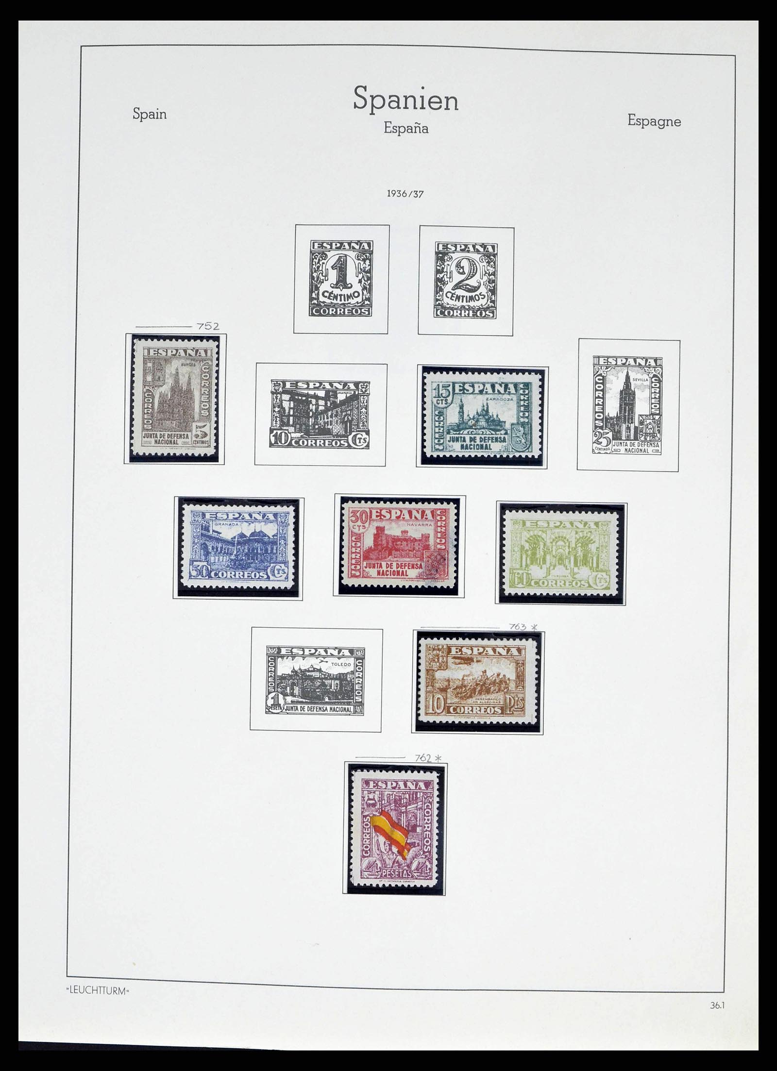 38491 0100 - Stamp collection 38491 Spain 1850-1965.