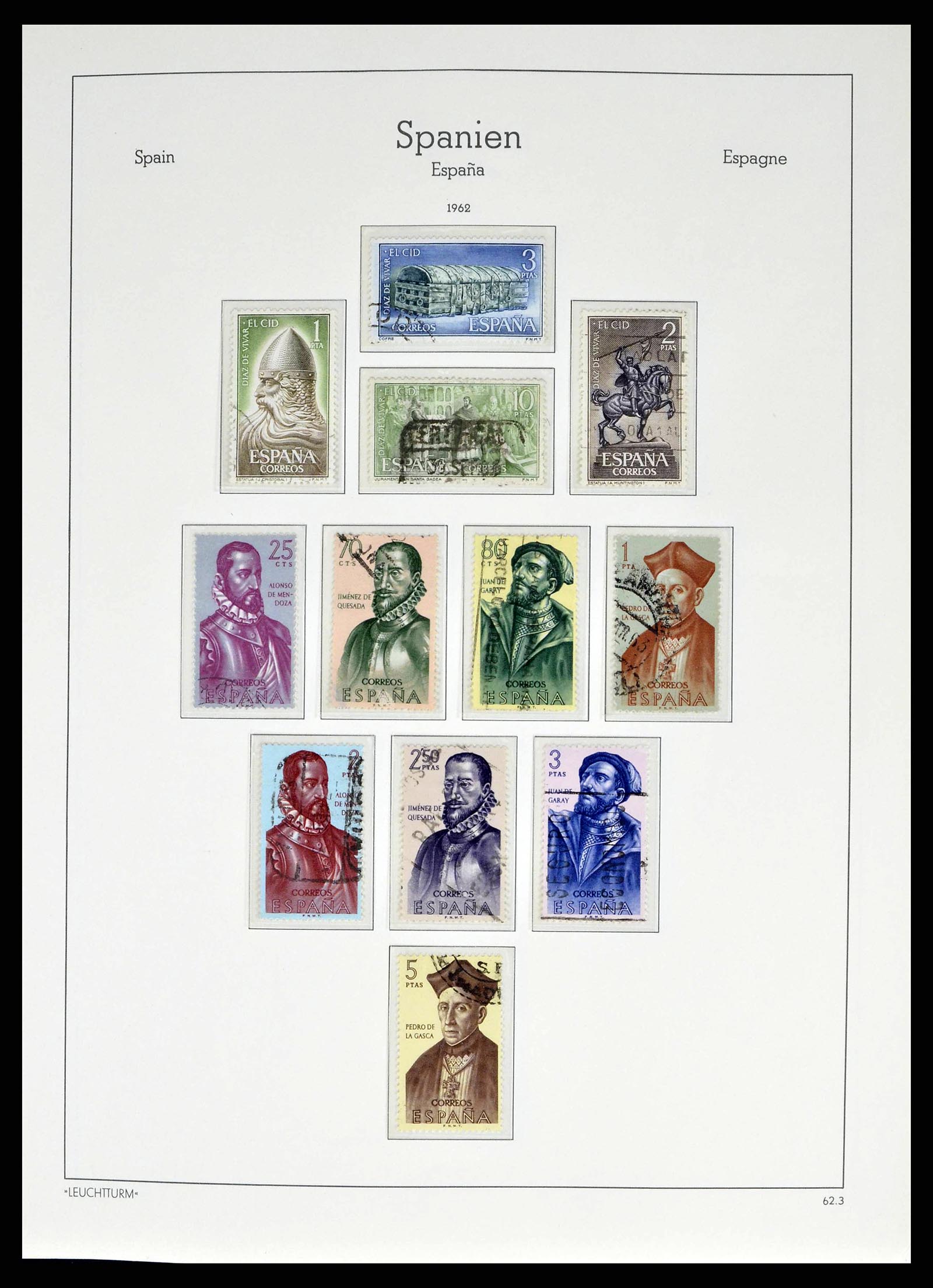 38491 0211 - Stamp collection 38491 Spain 1850-1965.