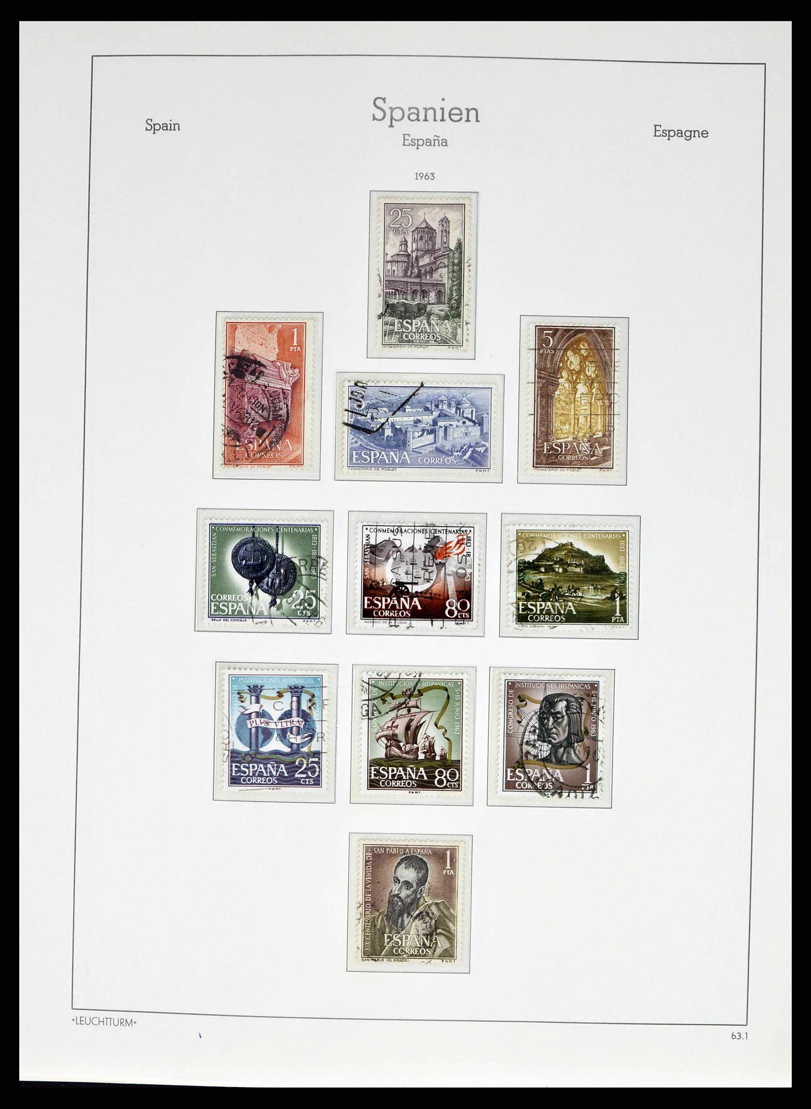 38491 0222 - Stamp collection 38491 Spain 1850-1965.