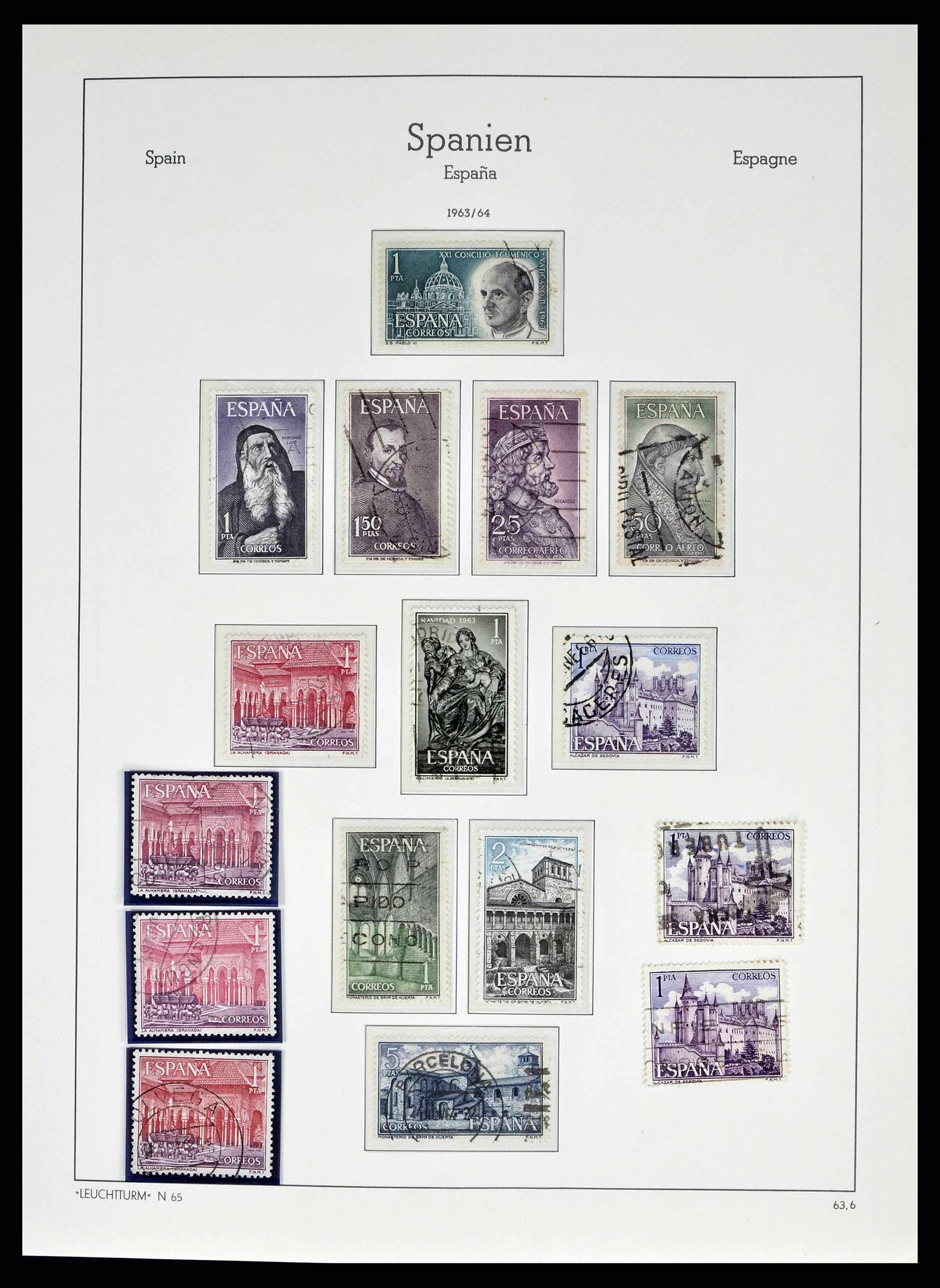 38491 0233 - Stamp collection 38491 Spain 1850-1965.
