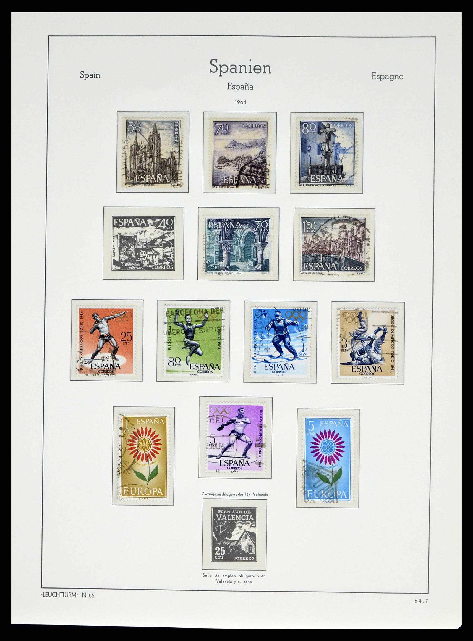 38491 0251 - Postzegelverzameling 38491 Spanje 1850-1965.