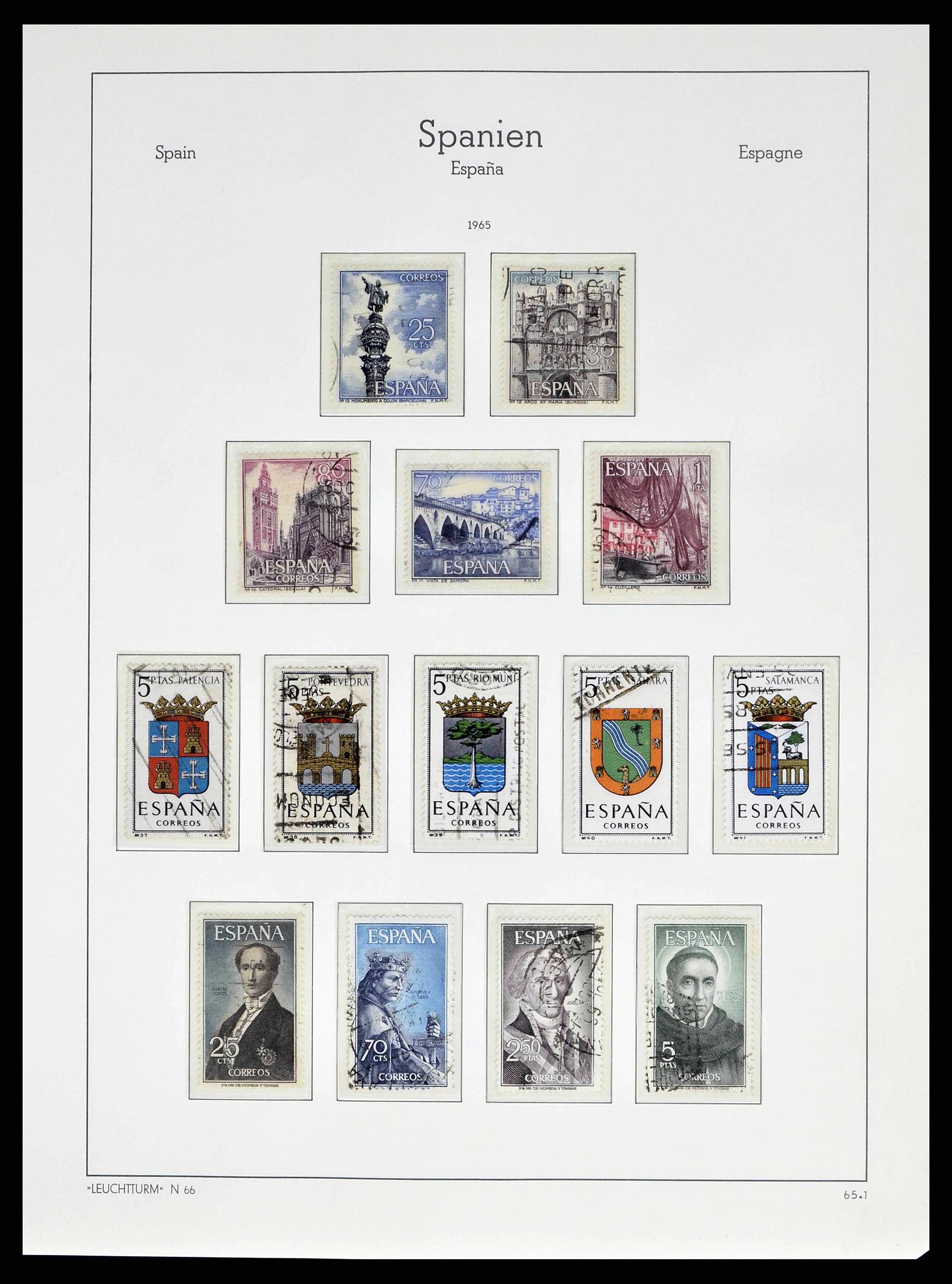 38491 0253 - Postzegelverzameling 38491 Spanje 1850-1965.