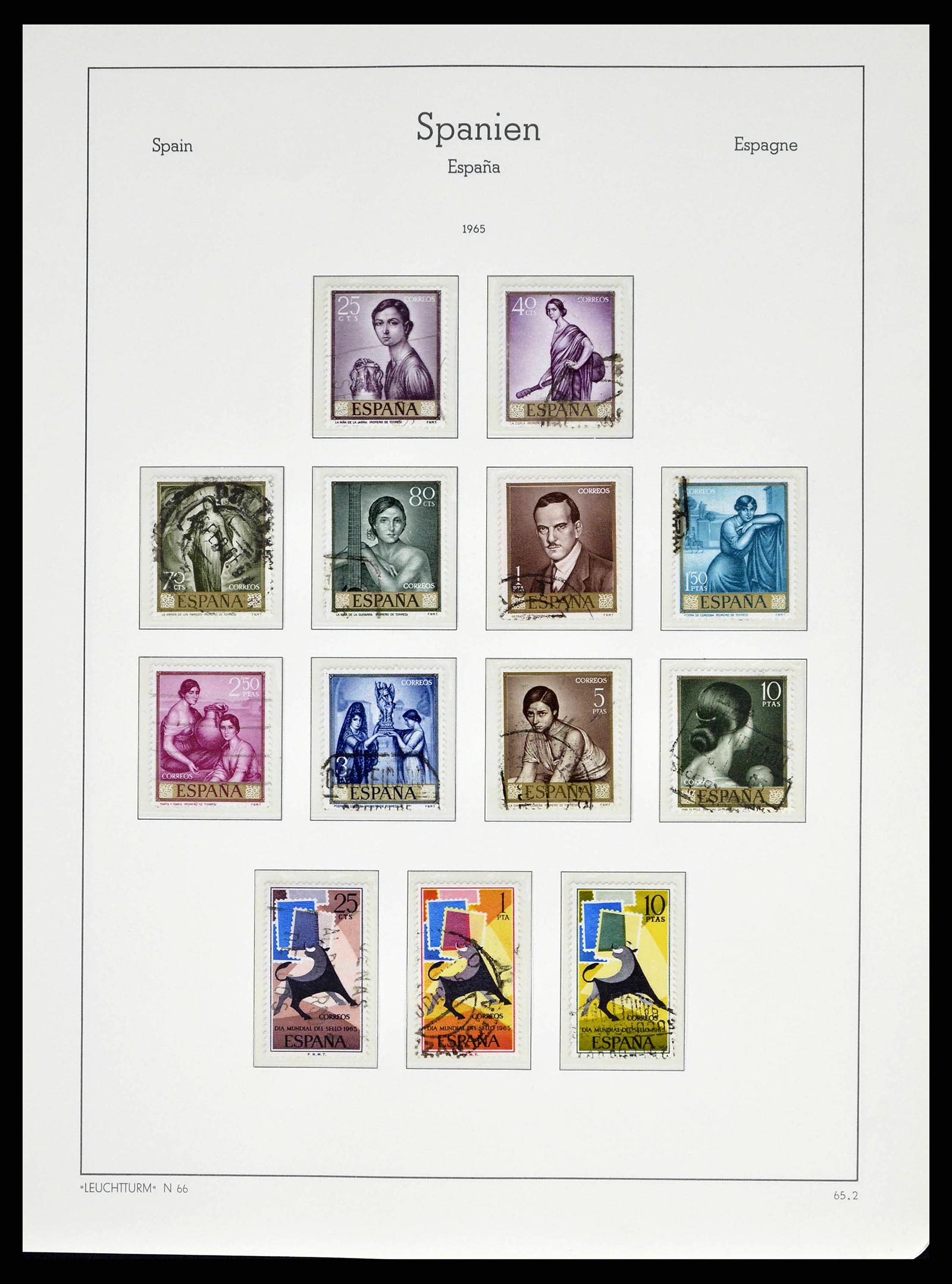 38491 0255 - Postzegelverzameling 38491 Spanje 1850-1965.