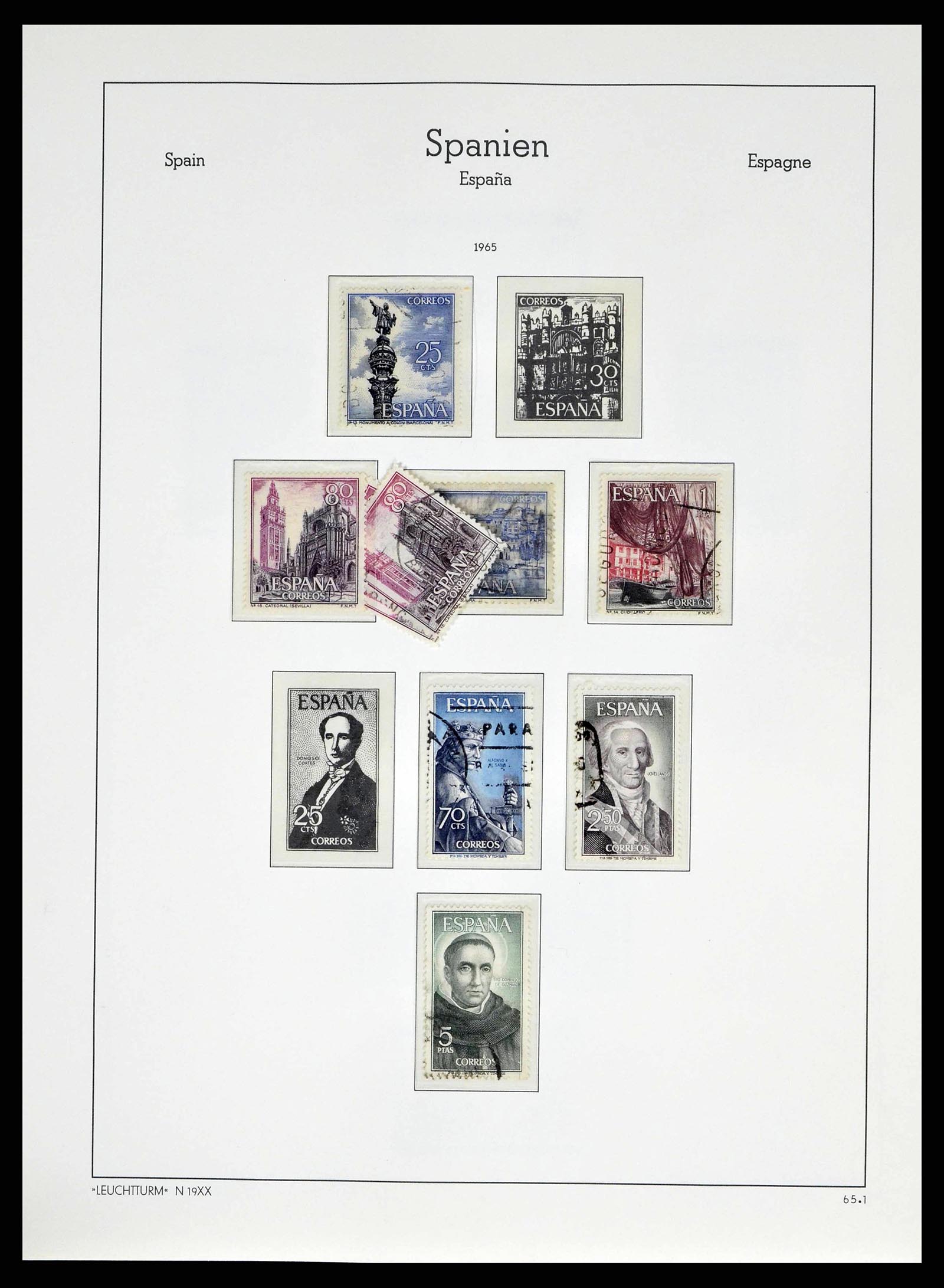 38491 0257 - Postzegelverzameling 38491 Spanje 1850-1965.