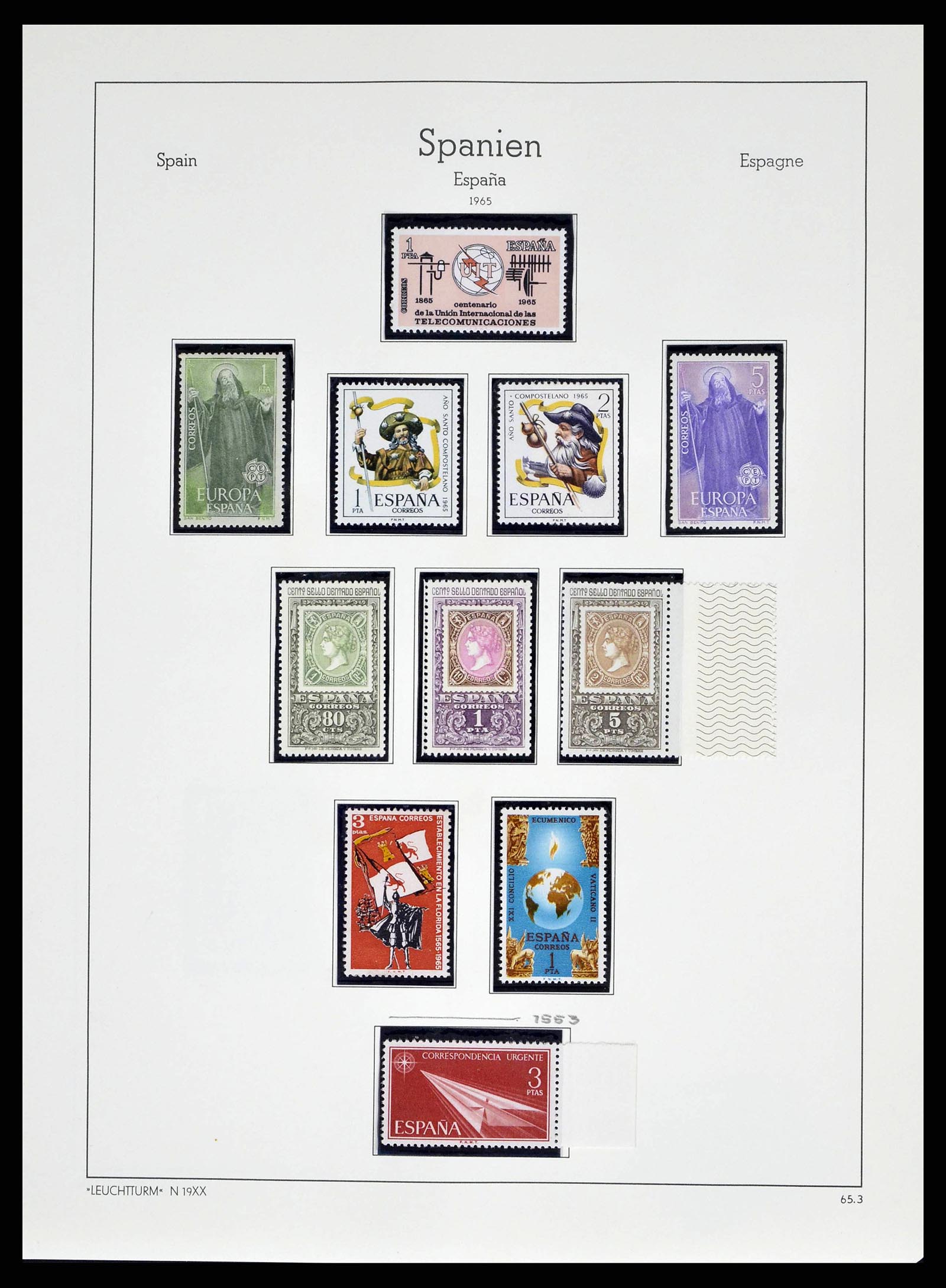 38491 0258 - Postzegelverzameling 38491 Spanje 1850-1965.