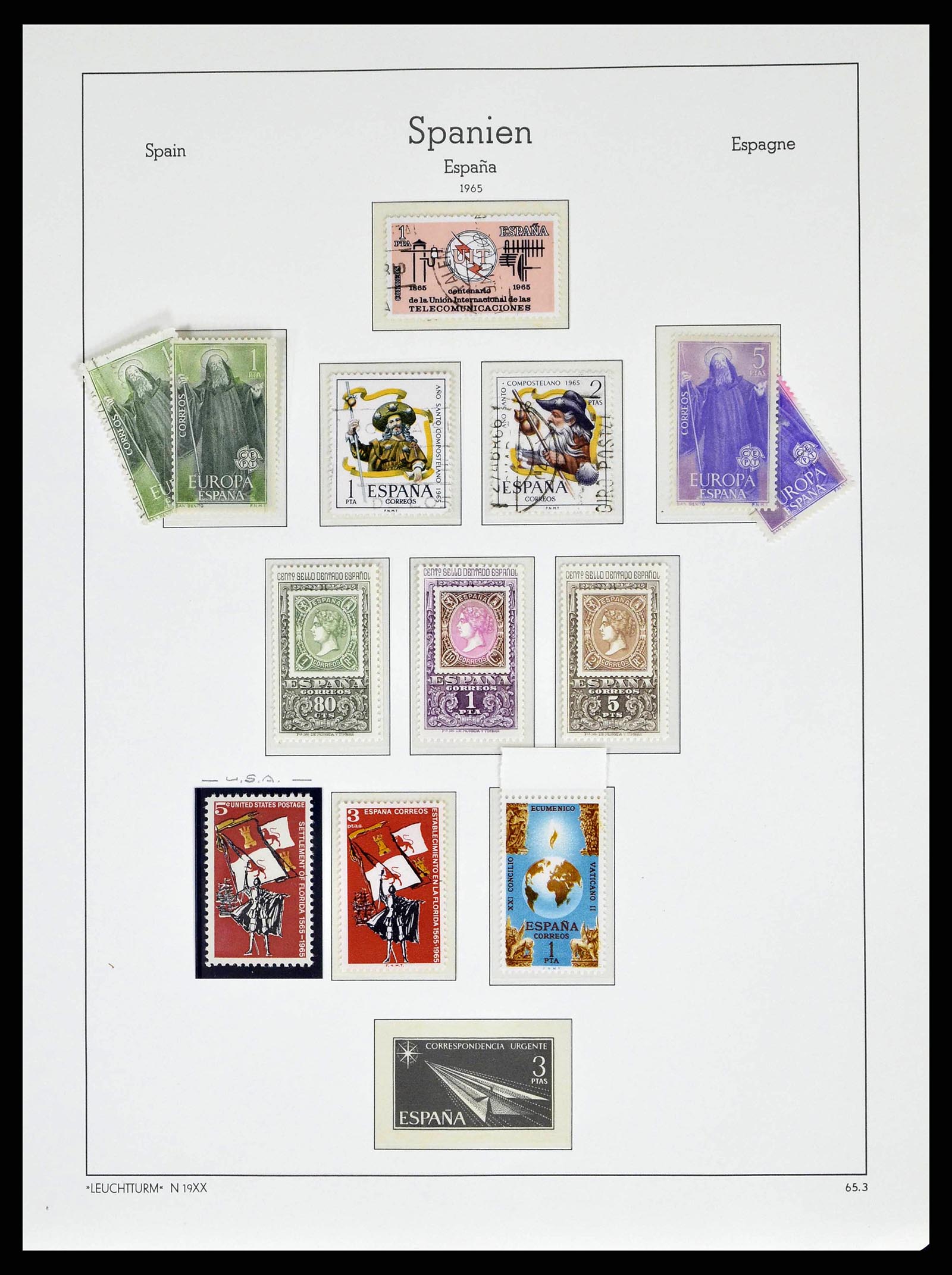 38491 0259 - Postzegelverzameling 38491 Spanje 1850-1965.