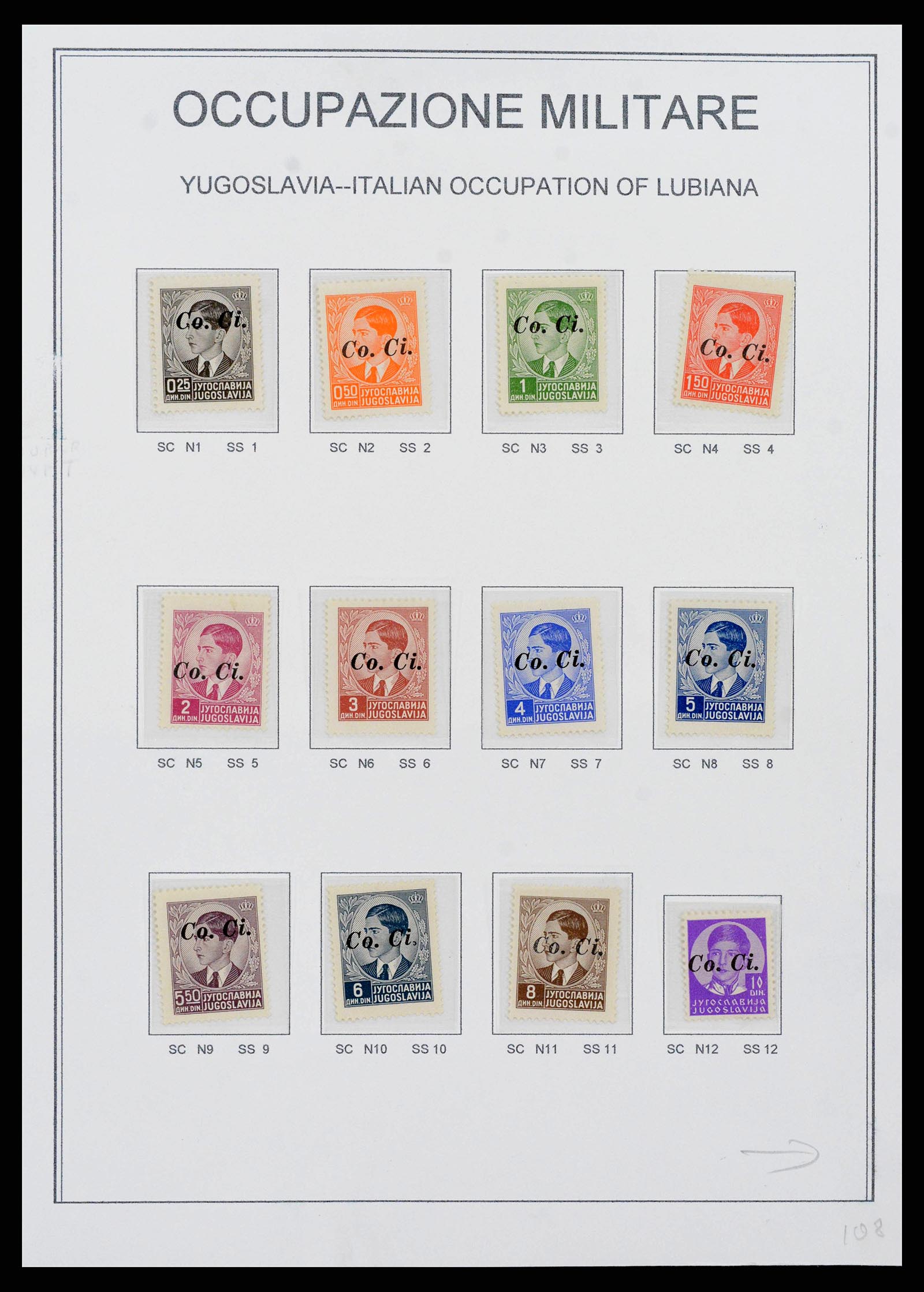 38492 0001 - Postzegelverzameling 38492 Italiaanse bezetting Slovenië (Laibach) 19