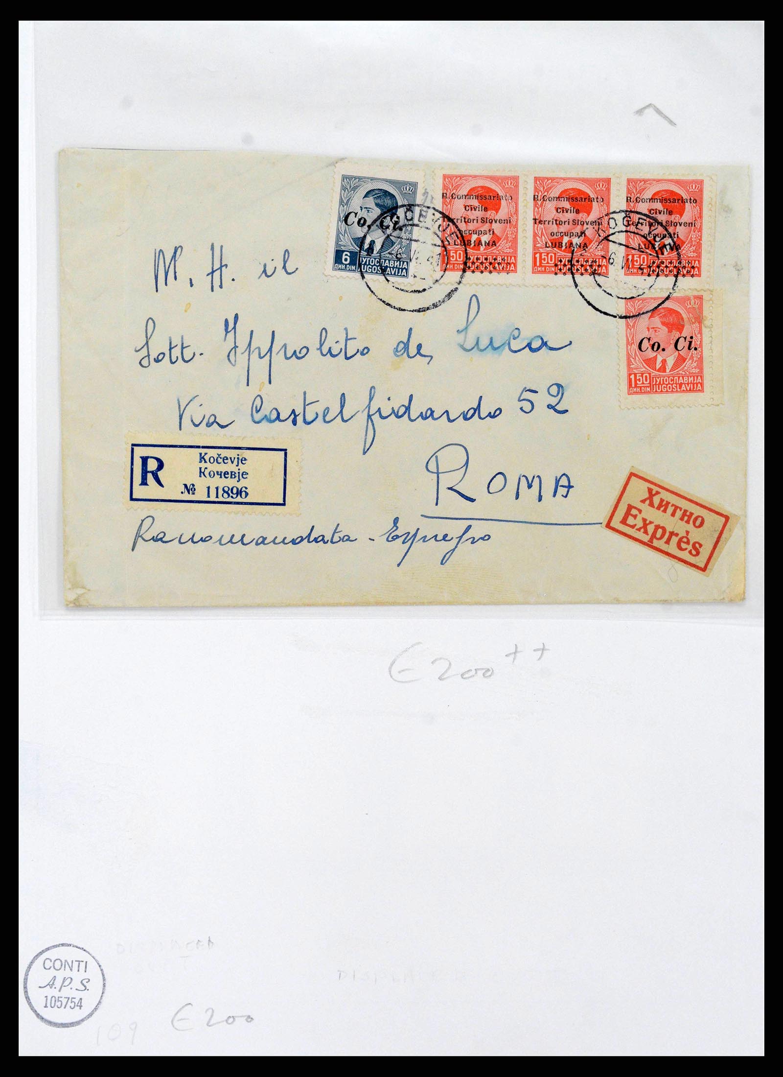 38492 0002 - Postzegelverzameling 38492 Italiaanse bezetting Slovenië (Laibach) 19