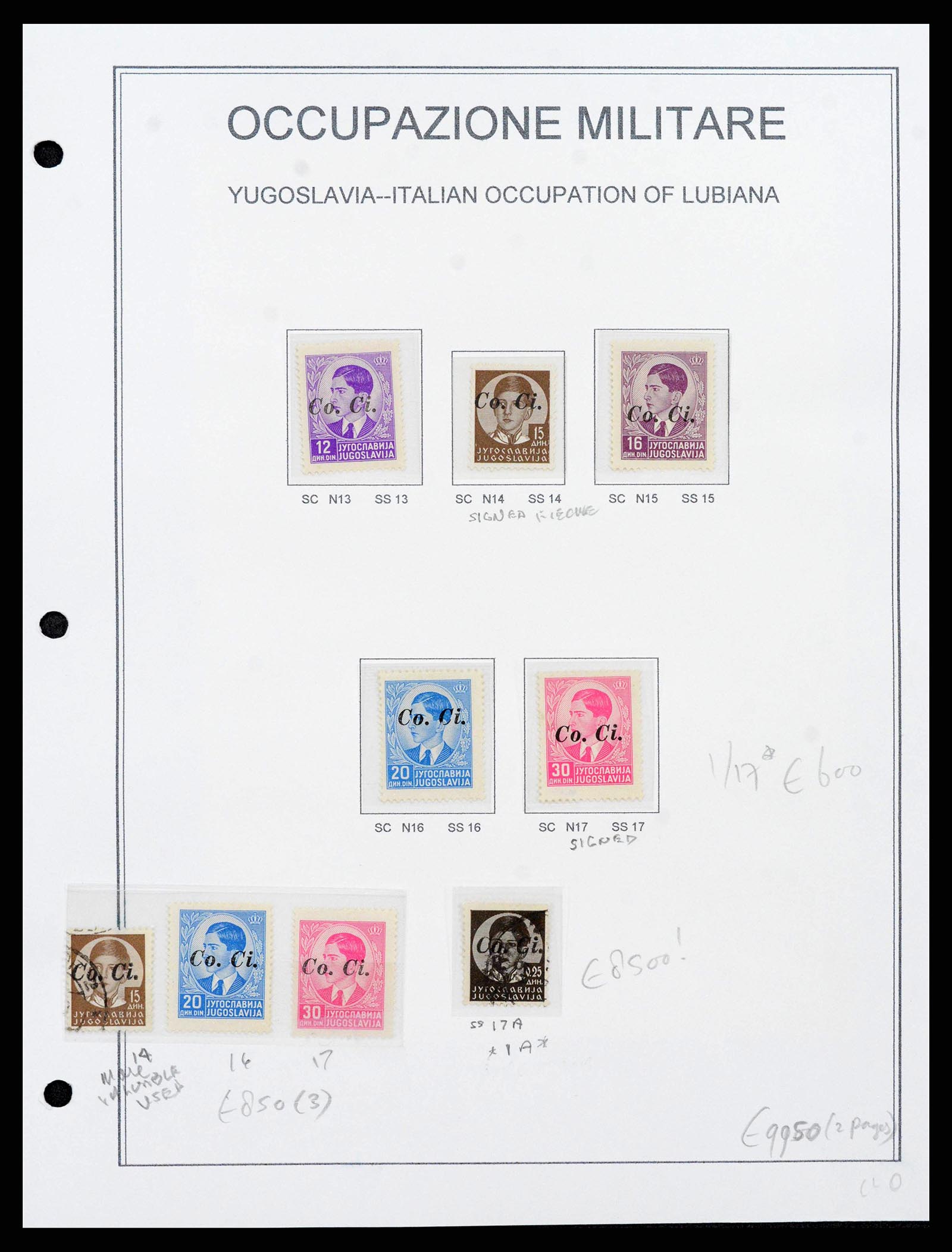 38492 0003 - Postzegelverzameling 38492 Italiaanse bezetting Slovenië (Laibach) 19