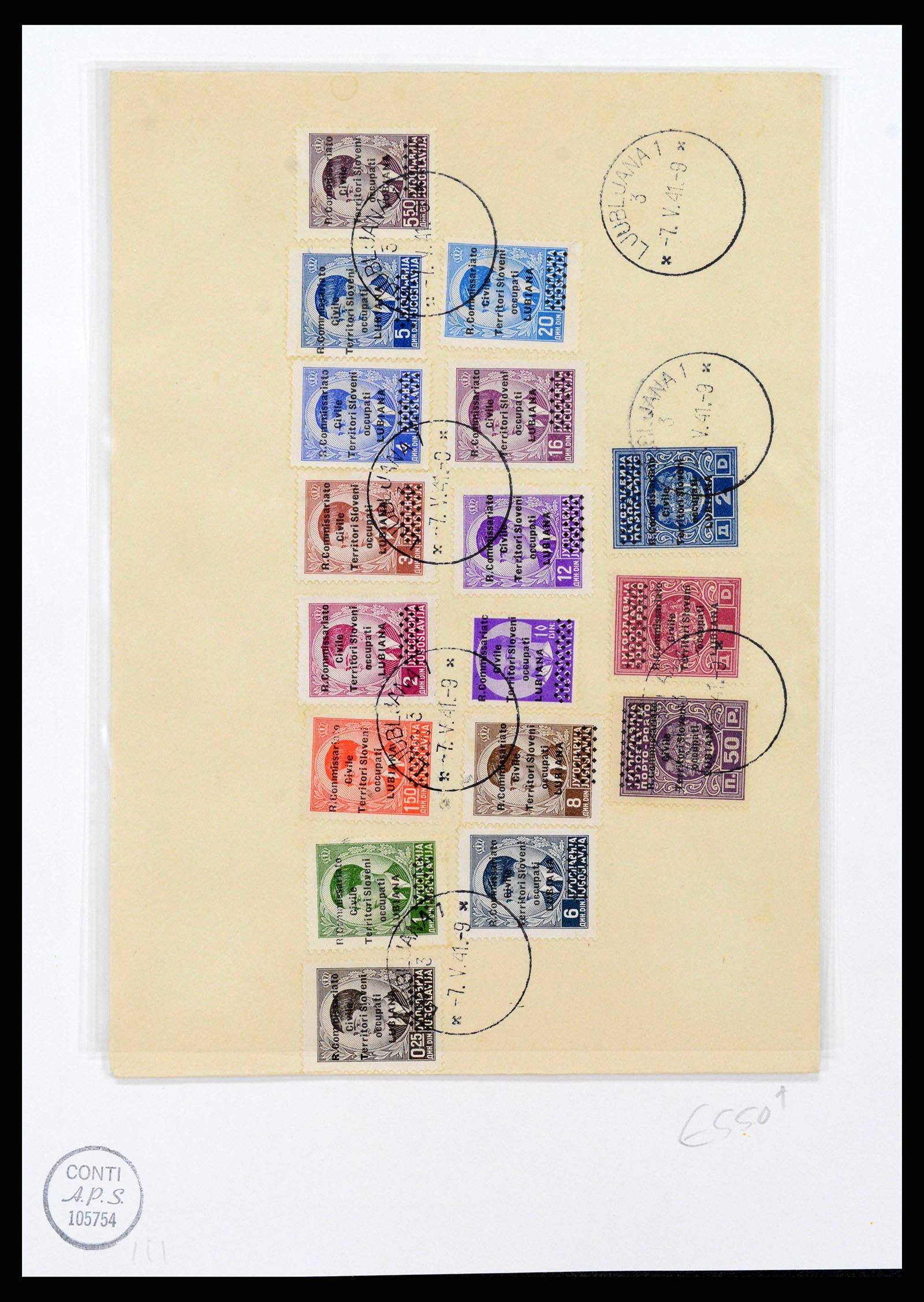 38492 0004 - Postzegelverzameling 38492 Italiaanse bezetting Slovenië (Laibach) 19