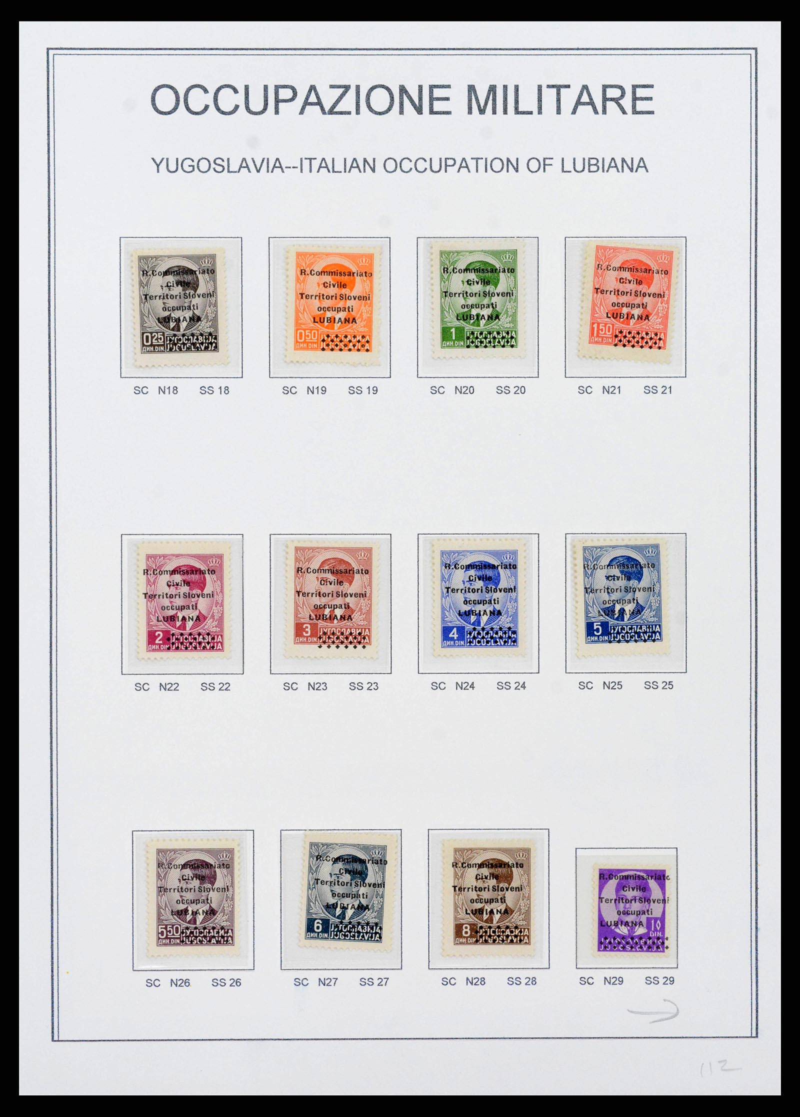 38492 0005 - Postzegelverzameling 38492 Italiaanse bezetting Slovenië (Laibach) 19